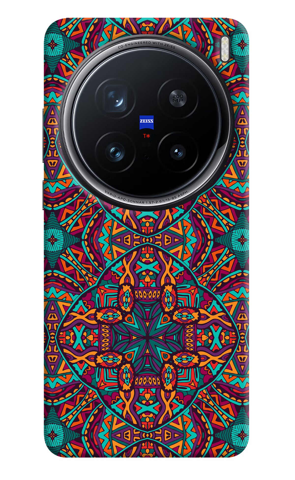 Colour Mandala Vivo X200 Pro 5G Back Cover - Colour Mandala Vivo X200 Pro 5G Hard Case Back Cover by Casekaro Colour Mandala Vivo X200 Pro 5G Hard Case Back Cover by Casekaro