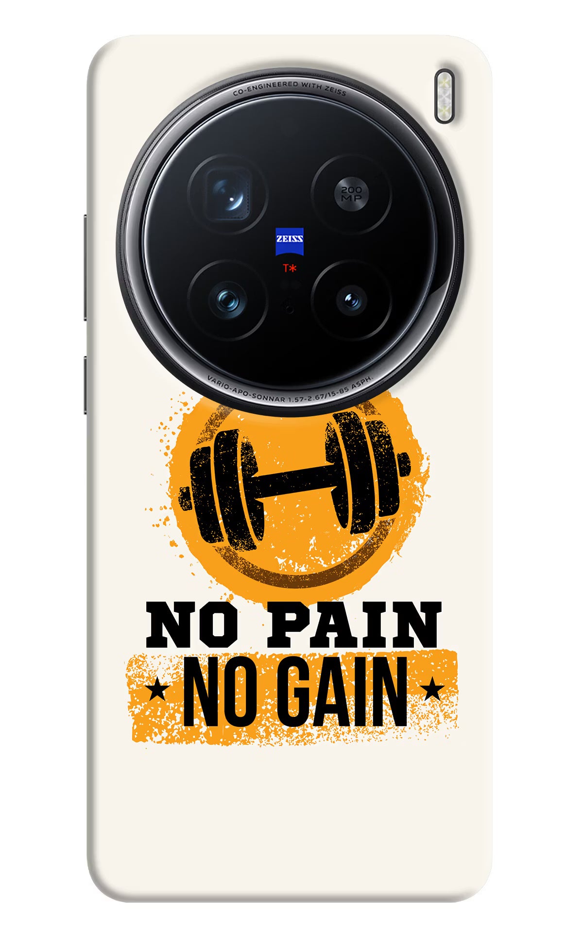 No Pain No Gain Vivo X200 Pro 5G Back Cover - No Pain No Gain Vivo X200 Pro 5G Hard Case Back Cover by Casekaro No Pain No Gain Vivo X200 Pro 5G Hard Case Back Cover by Casekaro