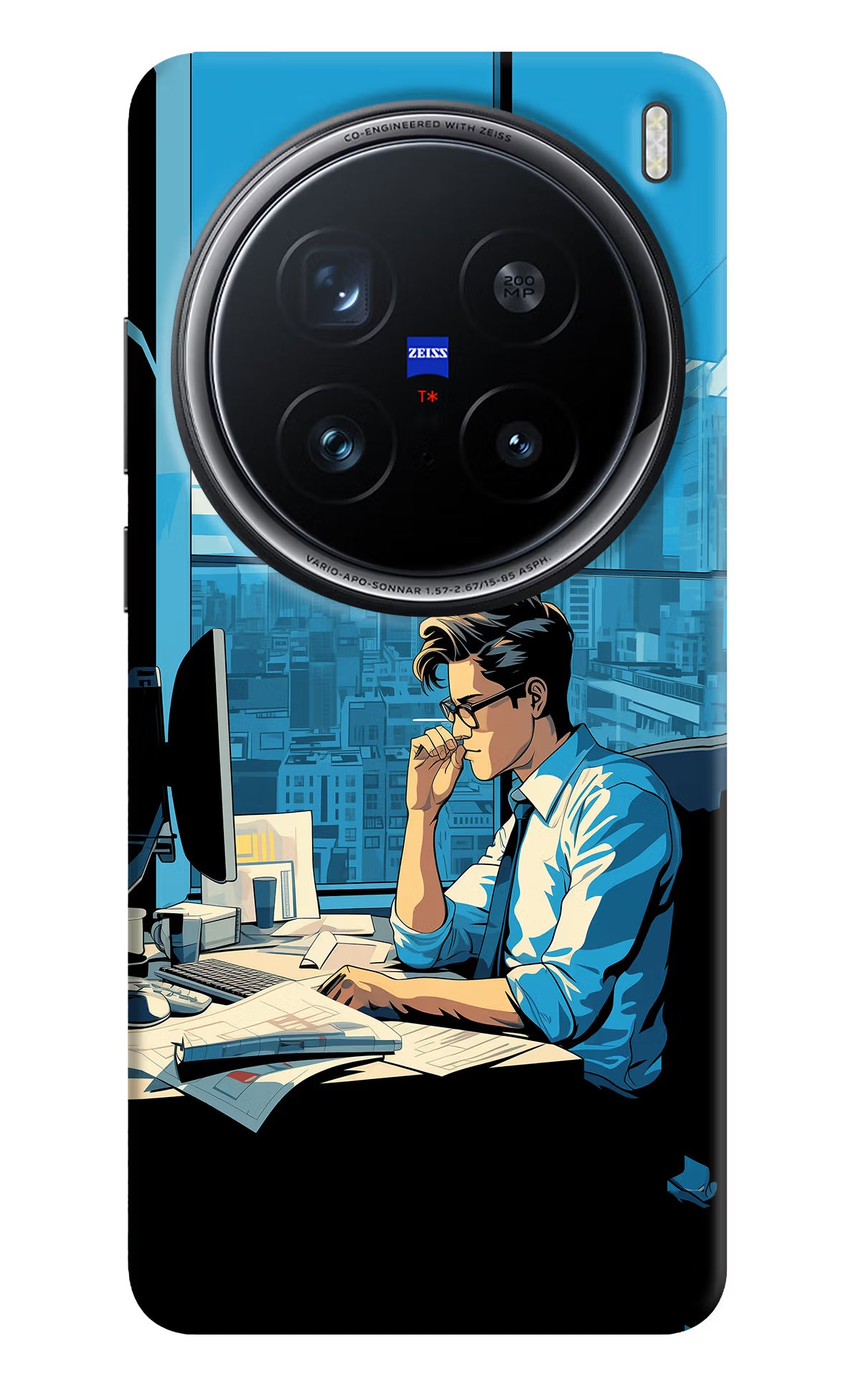 Focused Hustler (AI Generated) Vivo X200 Pro 5G Back Cover - Focused Hustler (AI Generated) Vivo X200 Pro 5G Hard Case Back Cover by Casekaro Focused Hustler (AI Generated) Vivo X200 Pro 5G Hard Case Back Cover by Casekaro