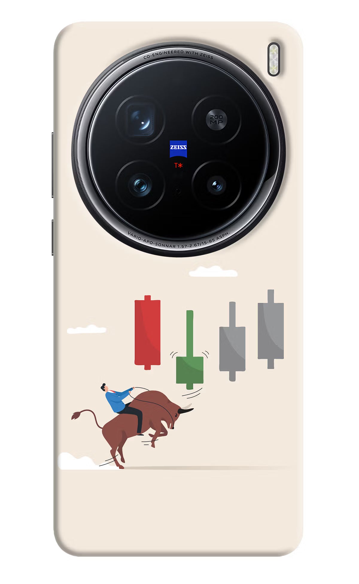 Bull Trading Momentum Vivo X200 Pro 5G Back Cover - Bull Trading Momentum Vivo X200 Pro 5G Hard Case Back Cover by Casekaro Bull Trading Momentum Vivo X200 Pro 5G Hard Case Back Cover by Casekaro