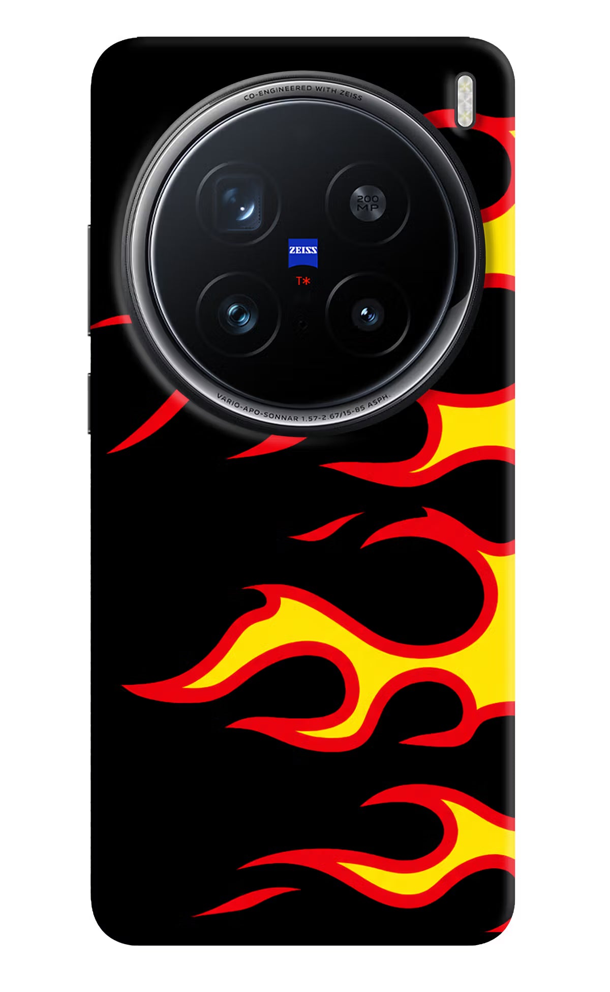 Side Sweep Flames Vivo X200 Pro 5G Back Cover - Side Sweep Flames Vivo X200 Pro 5G Hard Case Back Cover by Casekaro Side Sweep Flames Vivo X200 Pro 5G Hard Case Back Cover by Casekaro