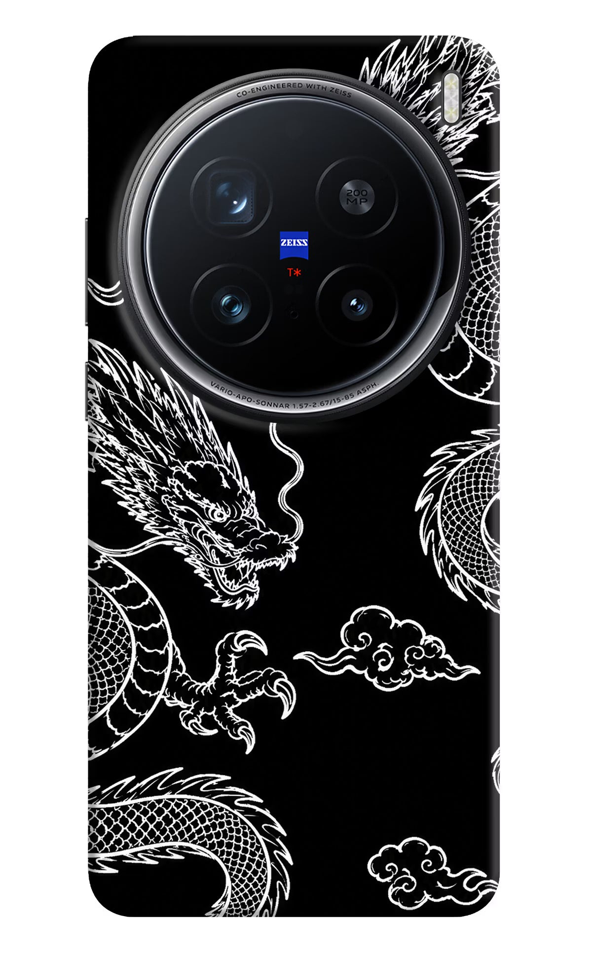 Twin Dragons Vivo X200 Pro 5G Back Cover - Twin Dragons Vivo X200 Pro 5G Hard Case Back Cover by Casekaro Twin Dragons Vivo X200 Pro 5G Hard Case Back Cover by Casekaro