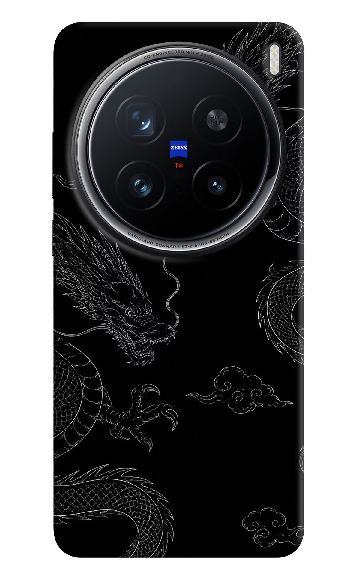 Twin Dragons Vivo X200 Pro 5G Back Cover - Twin Dragons Vivo X200 Pro 5G Hard Case Back Cover by Casekaro Twin Dragons Vivo X200 Pro 5G Hard Case Back Cover by Casekaro