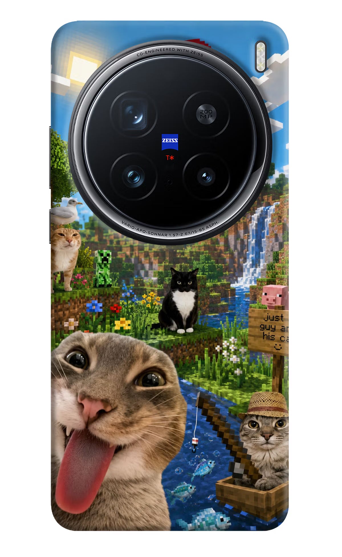 Minecraft Cat Chaos Vivo X200 Pro 5G Back Cover - Minecraft Cat Chaos Vivo X200 Pro 5G Back Cover Minecraft Cat Chaos Vivo X200 Pro 5G Back Cover