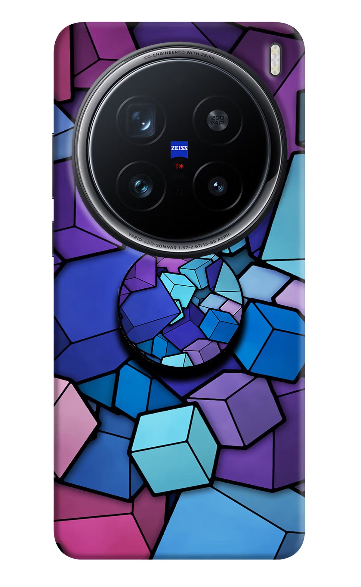 Cubic Abstract Vivo X200 Pro 5G Pop Case - Cubic Abstract Vivo X200 Pro 5G Pop Case by Casekaro Cubic Abstract Vivo X200 Pro 5G Pop Case by Casekaro