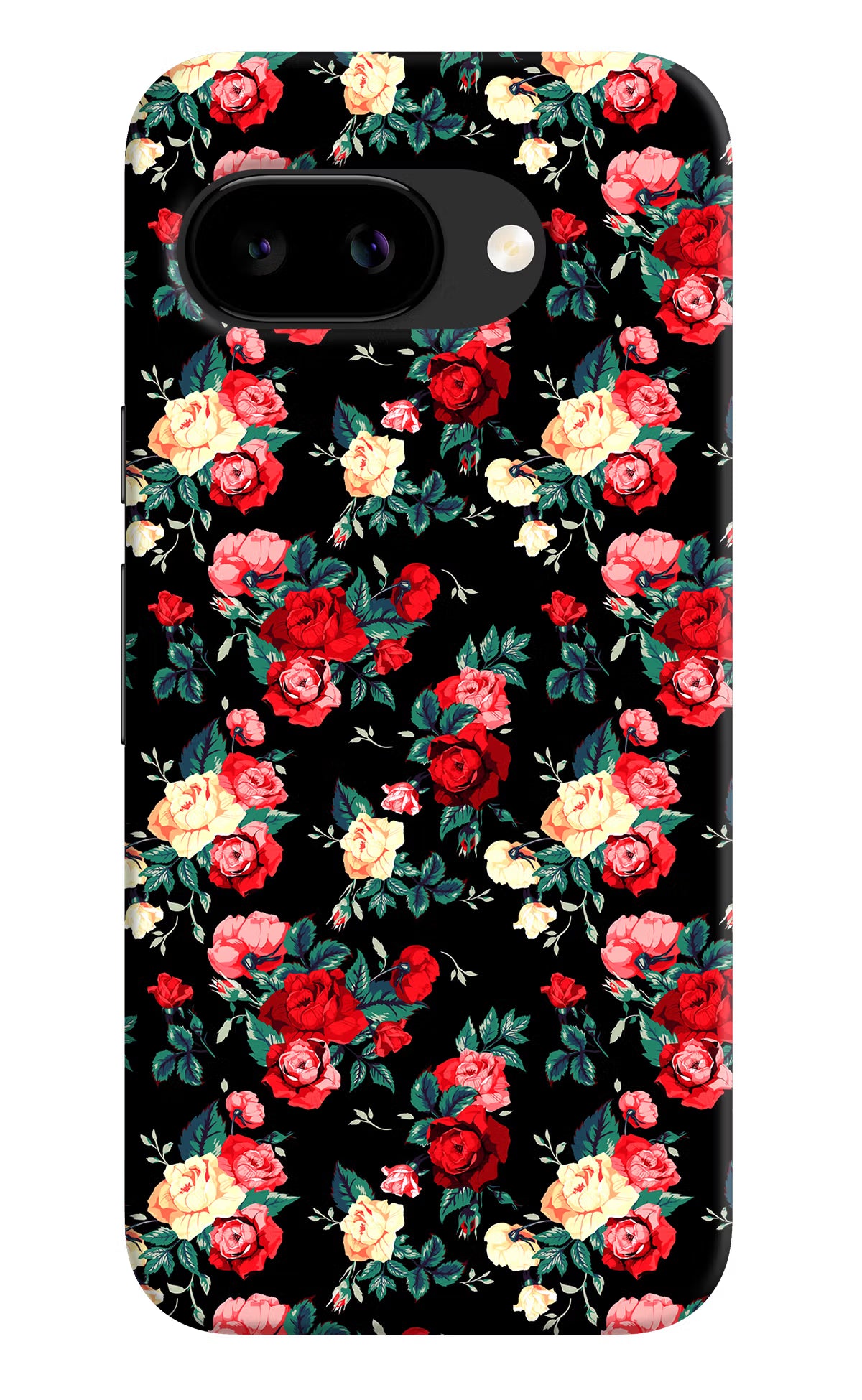 Rose Pattern Google Pixel 9A Back Cover - Rose Pattern Google Pixel 9A Back Cover Rose Pattern Google Pixel 9A Back Cover