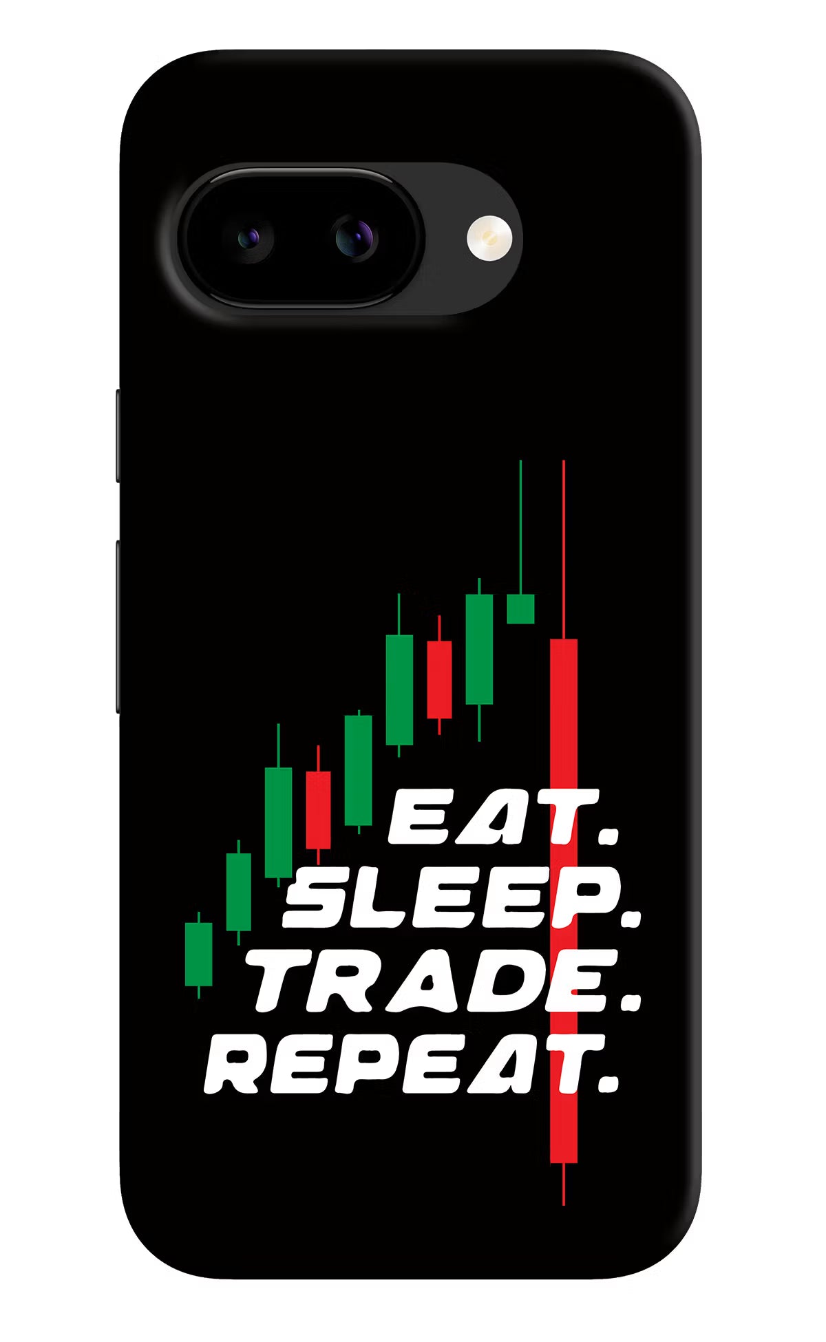 Eat Sleep Trade Repeat Google Pixel 9A Back Cover - Eat Sleep Trade Repeat Google Pixel 9A Back Cover Eat Sleep Trade Repeat Google Pixel 9A Back Cover