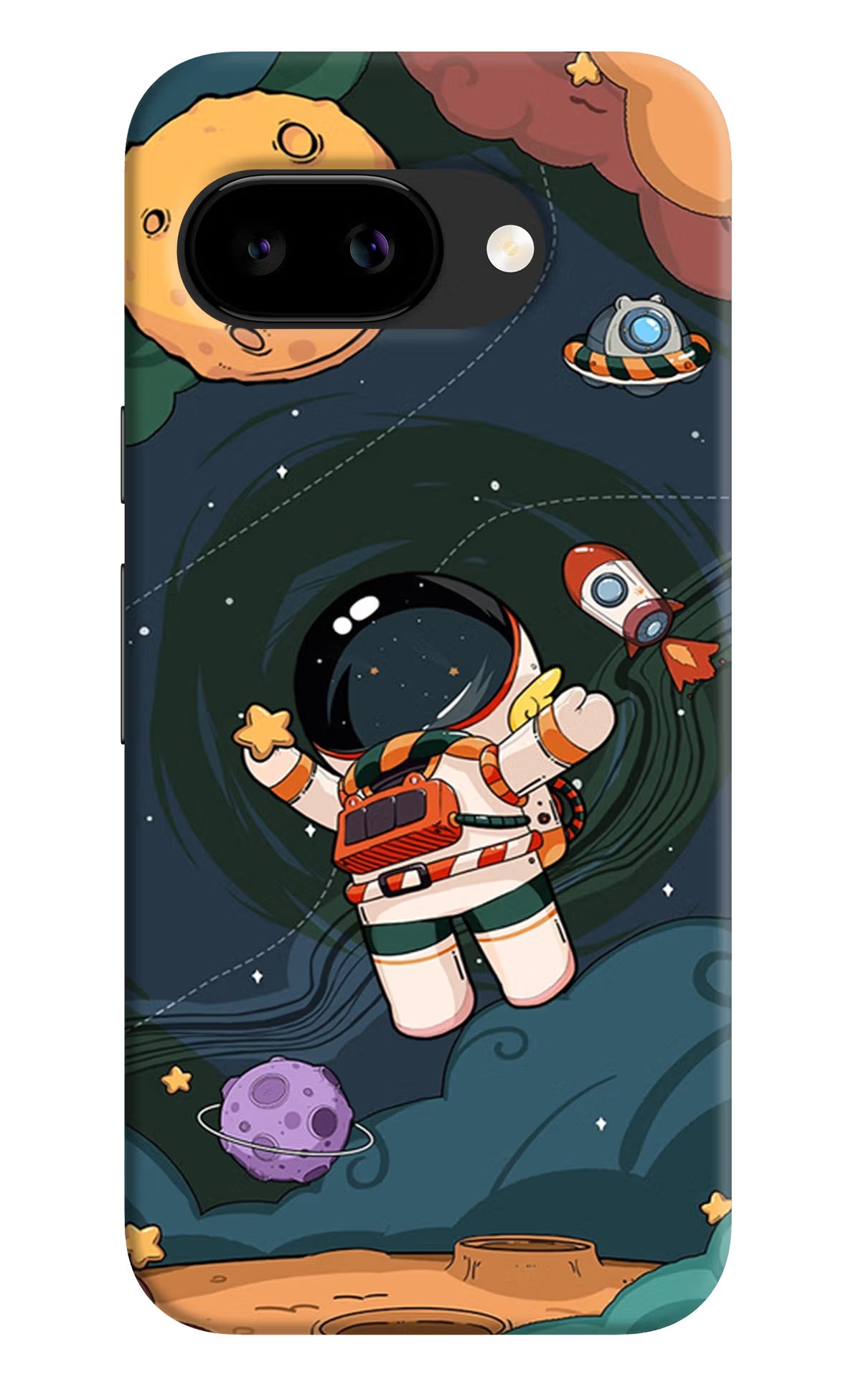 Cartoon Astronaut Google Pixel 9A Back Cover - Cartoon Astronaut Google Pixel 9A Back Cover Cartoon Astronaut Google Pixel 9A Back Cover