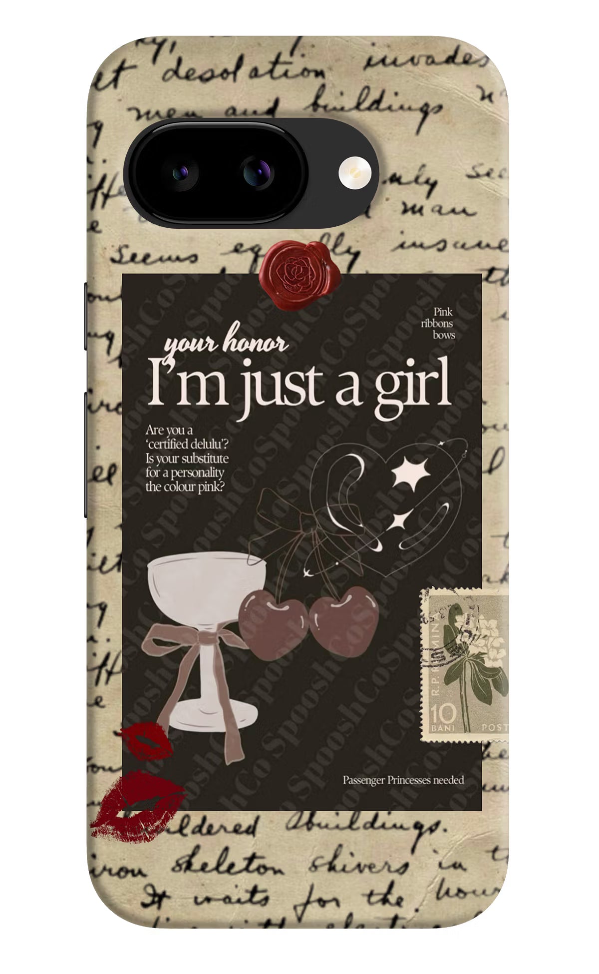 I am just a girl Google Pixel 9A Back Cover - I am just a girl Google Pixel 9A Back Cover I am just a girl Google Pixel 9A Back Cover
