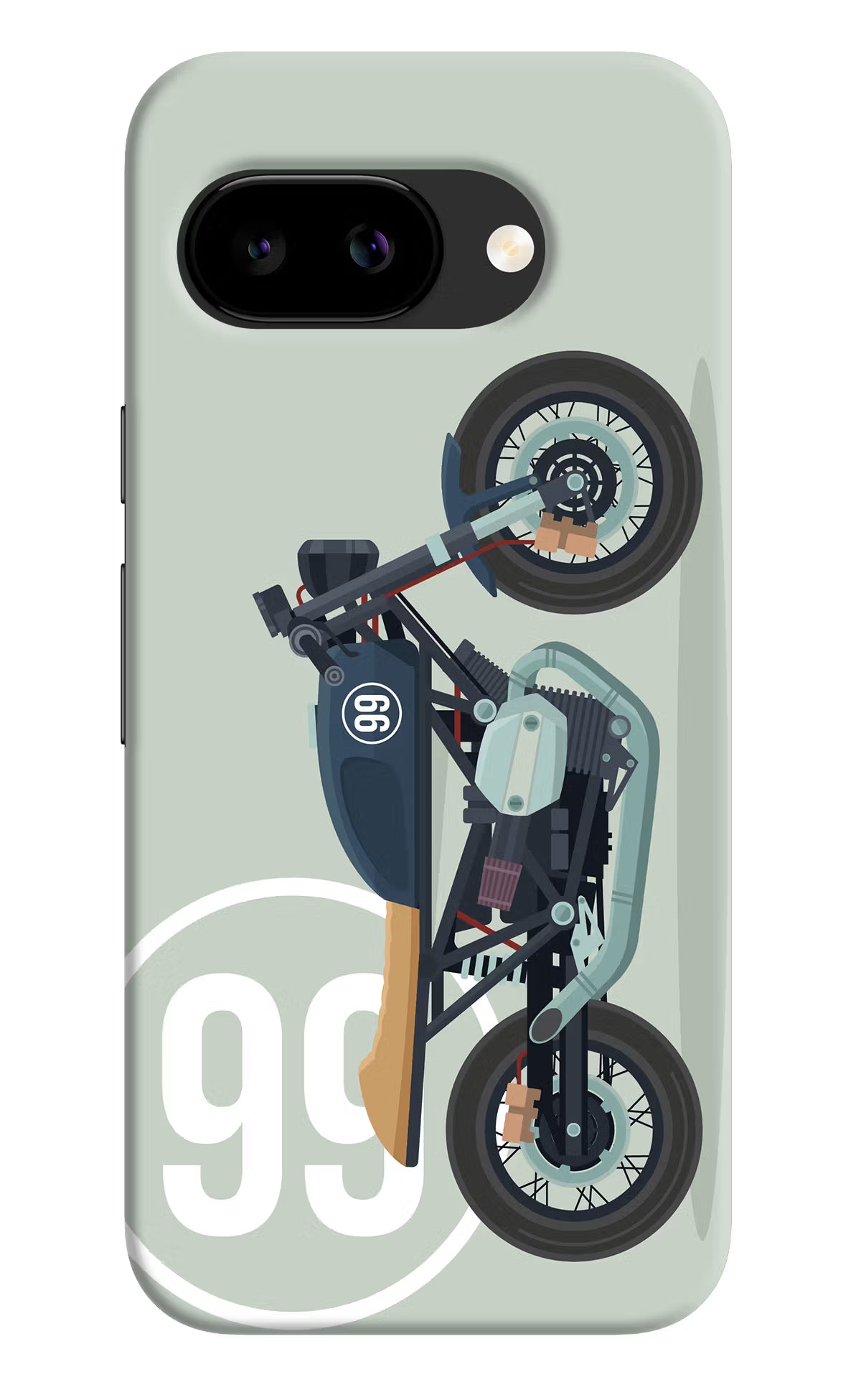 Classic Cafe Racer 99 Google Pixel 9A Back Cover - Classic Cafe Racer 99 Google Pixel 9A Back Cover Classic Cafe Racer 99 Google Pixel 9A Back Cover