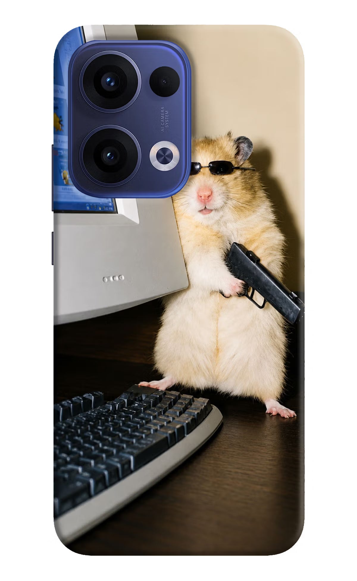 Hacker Hamster Oppo Reno13 5G Back Cover - Hacker Hamster Oppo Reno13 5G Back Cover Hacker Hamster Oppo Reno13 5G Back Cover