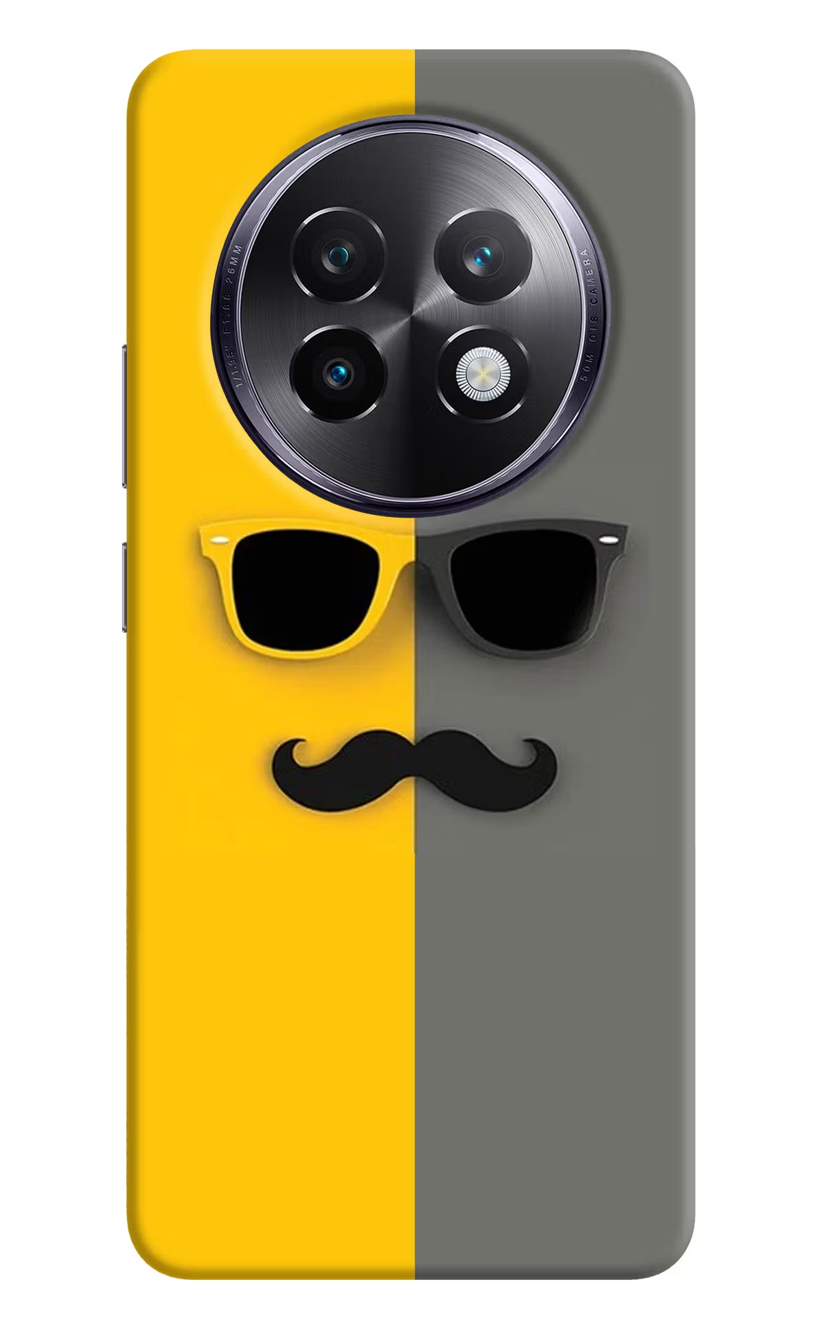 Sunglasses with Mustache Realme 13 Plus 5G Back Cover - Sunglasses with Mustache Realme 13 Plus 5G Back Cover Sunglasses with Mustache Realme 13 Plus 5G Back Cover