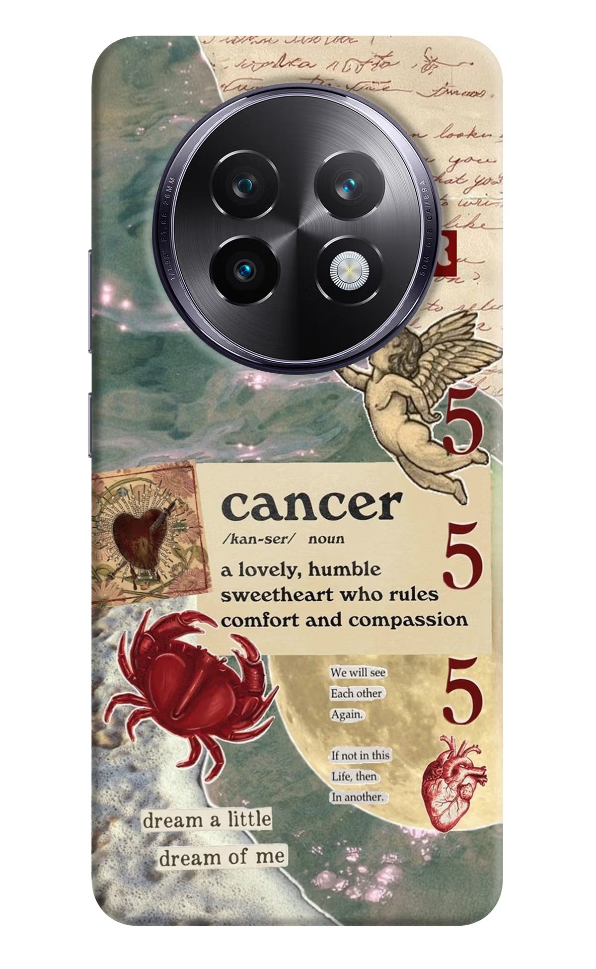 Cancer Zodiac Realme 13 Plus 5G Back Cover - Cancer Zodiac Realme 13 Plus 5G Hard Case Back Cover by Casekaro Cancer Zodiac Realme 13 Plus 5G Hard Case Back Cover by Casekaro