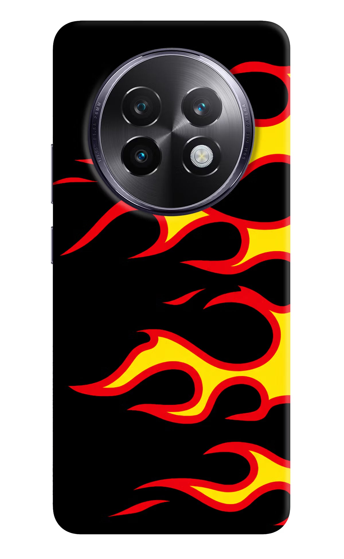Side Sweep Flames Realme 13 Plus 5G Back Cover - Side Sweep Flames Realme 13 Plus 5G Hard Case Back Cover by Casekaro Side Sweep Flames Realme 13 Plus 5G Hard Case Back Cover by Casekaro