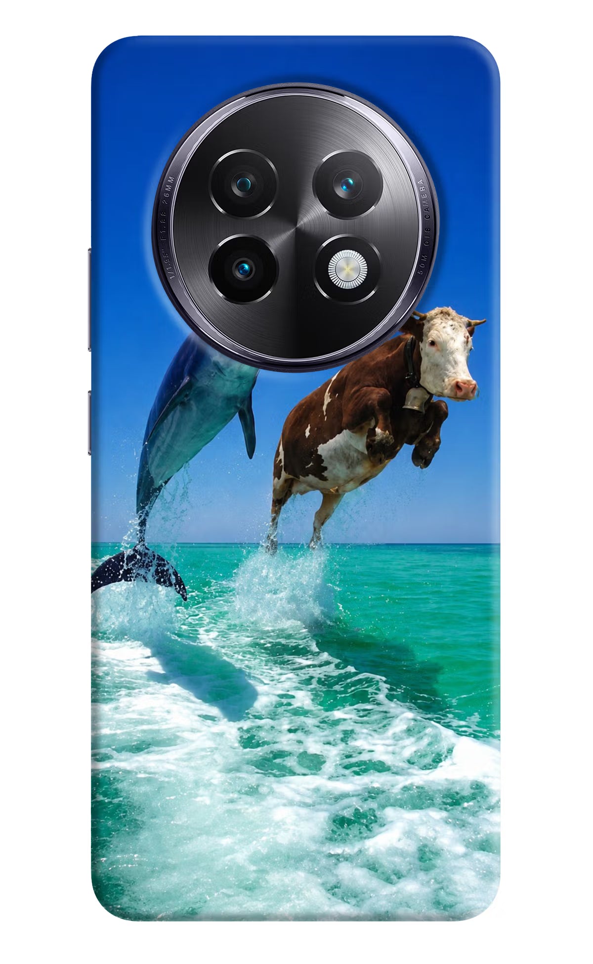 Dolphin vs Cow Realme 13 Plus 5G Back Cover - Dolphin vs Cow Realme 13 Plus 5G Back Cover Dolphin vs Cow Realme 13 Plus 5G Back Cover