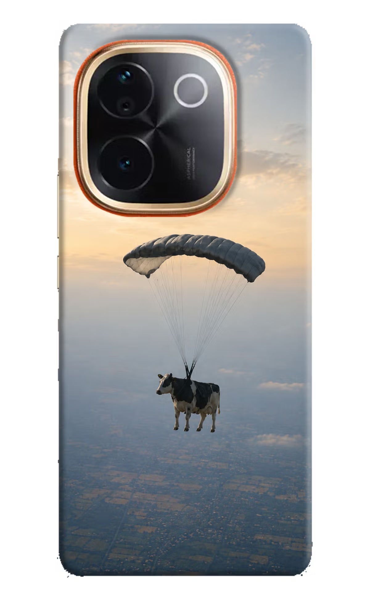 Skydiving Cow Vivo T3 Pro 5G Back Cover - Skydiving Cow Vivo T3 Pro 5G Back Cover Skydiving Cow Vivo T3 Pro 5G Back Cover