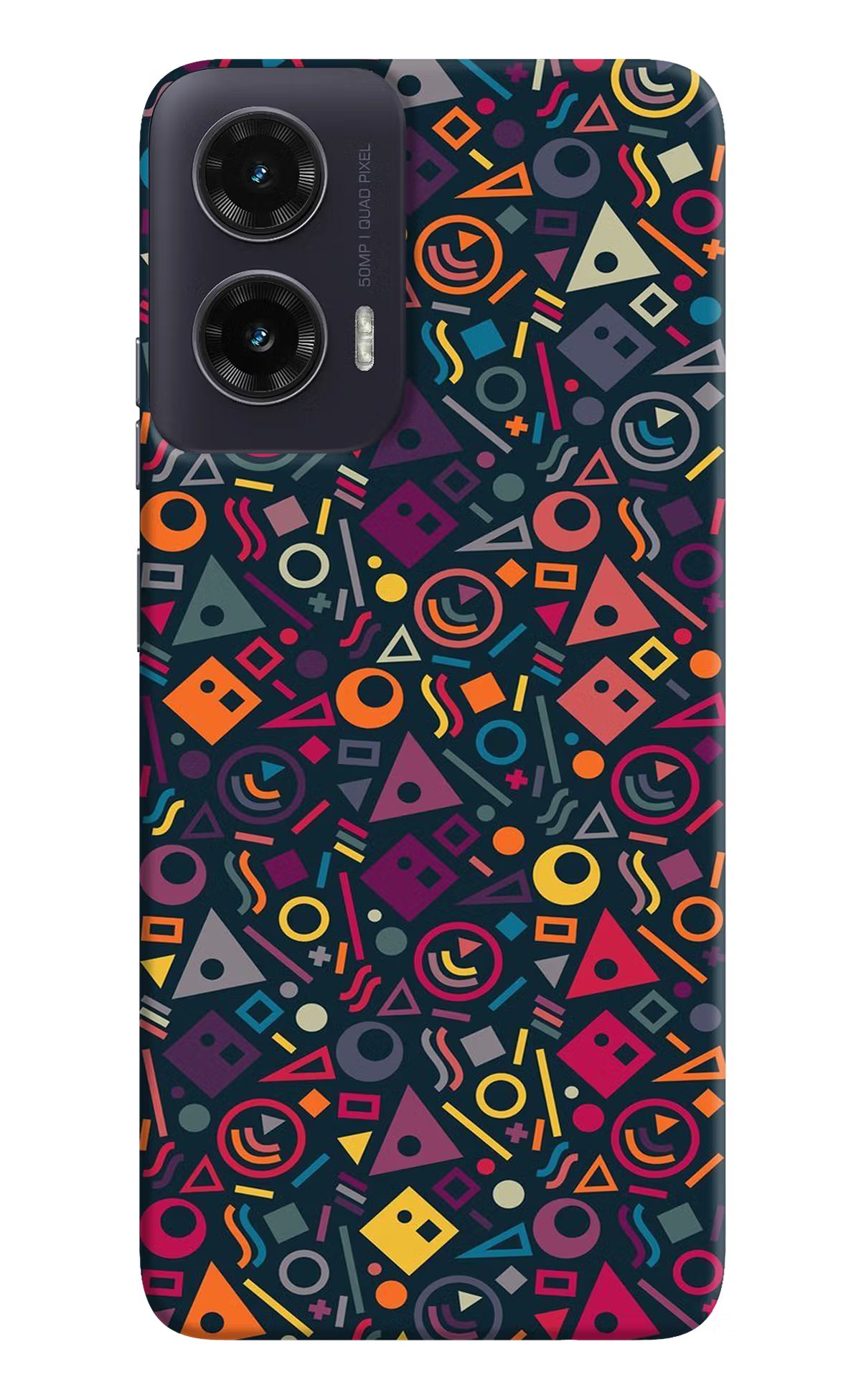 Geometric Abstract Moto G35 5G Back Cover - Geometric Abstract Moto G35 5G Hard Case Back Cover by Casekaro Geometric Abstract Moto G35 5G Hard Case Back Cover by Casekaro