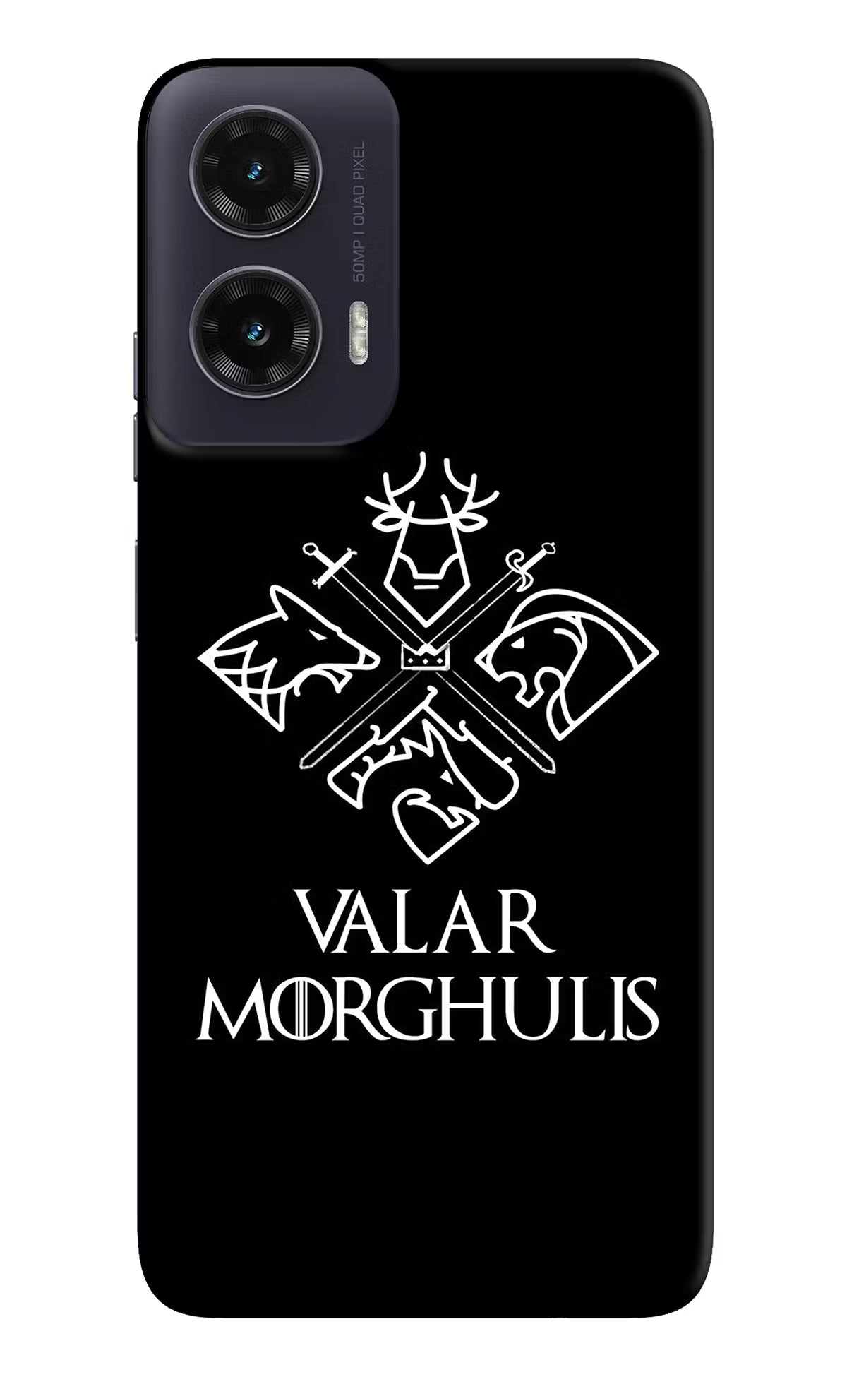 Valar Morghulis | Game Of Thrones Moto G35 5G Back Cover - Valar Morghulis | Game Of Thrones Moto G35 5G Hard Case Back Cover by Casekaro Valar Morghulis | Game Of Thrones Moto G35 5G Hard Case Back Cover by Casekaro