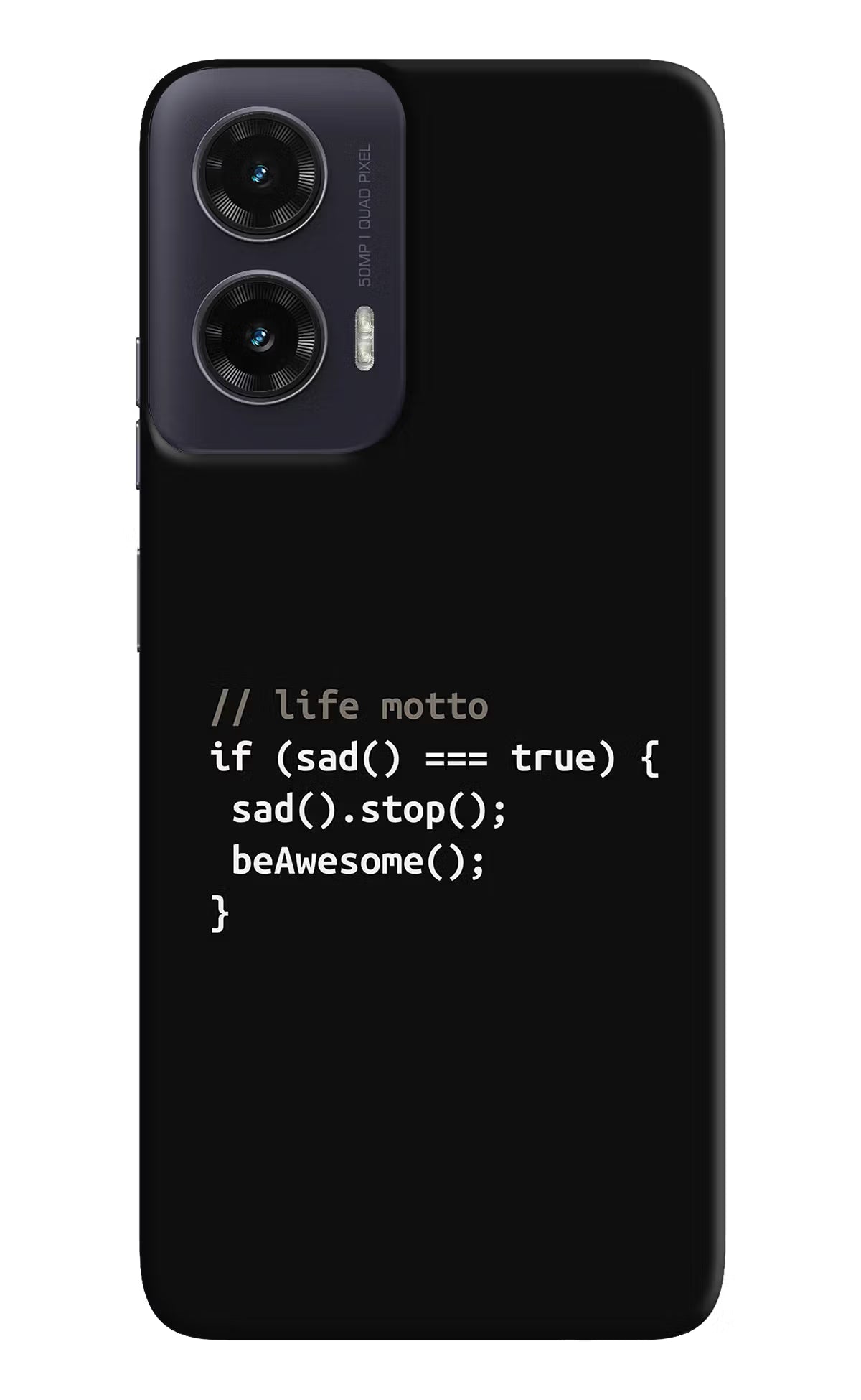 Life Motto Code Moto G35 5G Back Cover - Life Motto Code Moto G35 5G Hard Case Back Cover by Casekaro Life Motto Code Moto G35 5G Hard Case Back Cover by Casekaro