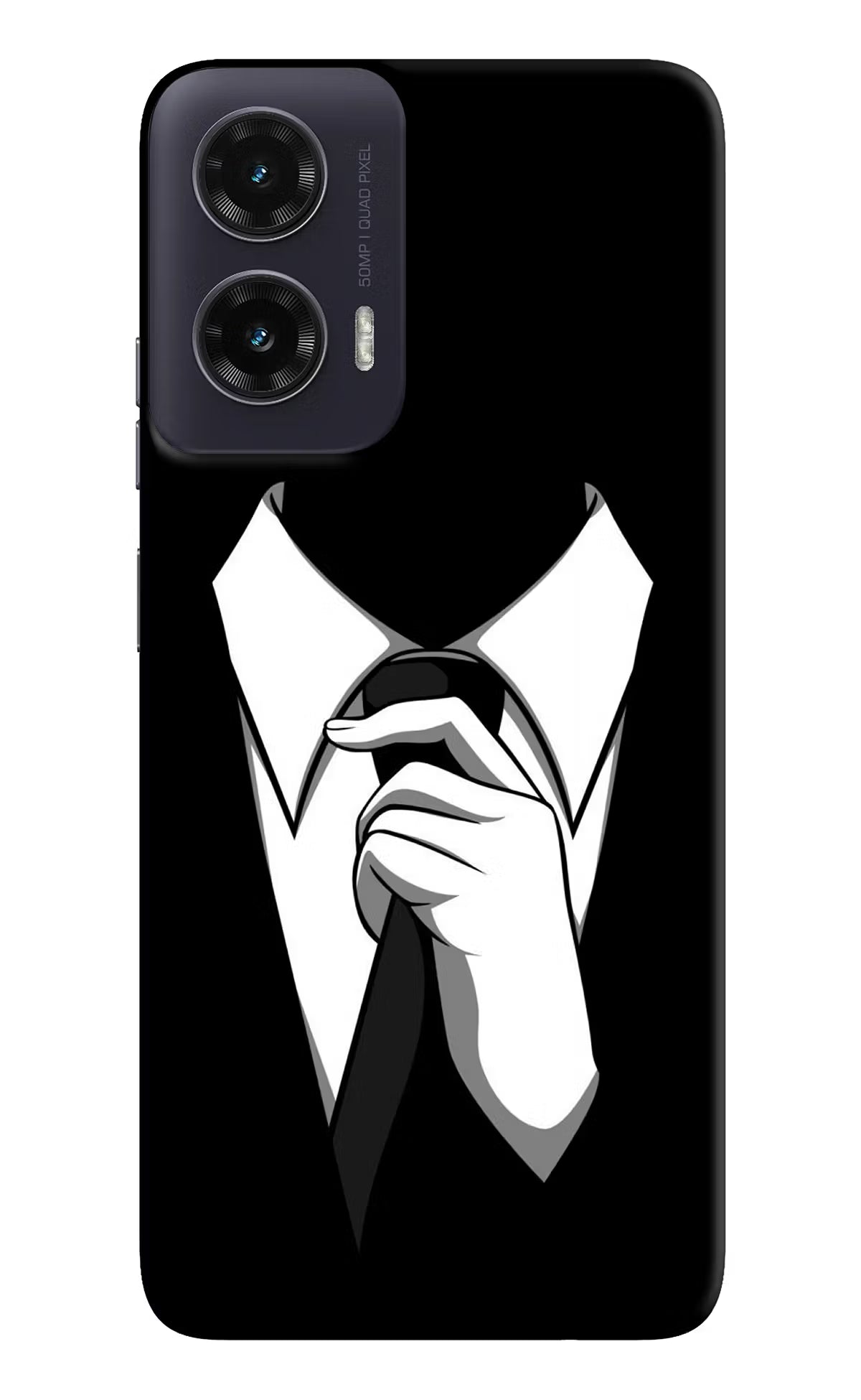 Black Tie Moto G35 5G Back Cover - Black Tie Moto G35 5G Hard Case Back Cover by Casekaro Black Tie Moto G35 5G Hard Case Back Cover by Casekaro
