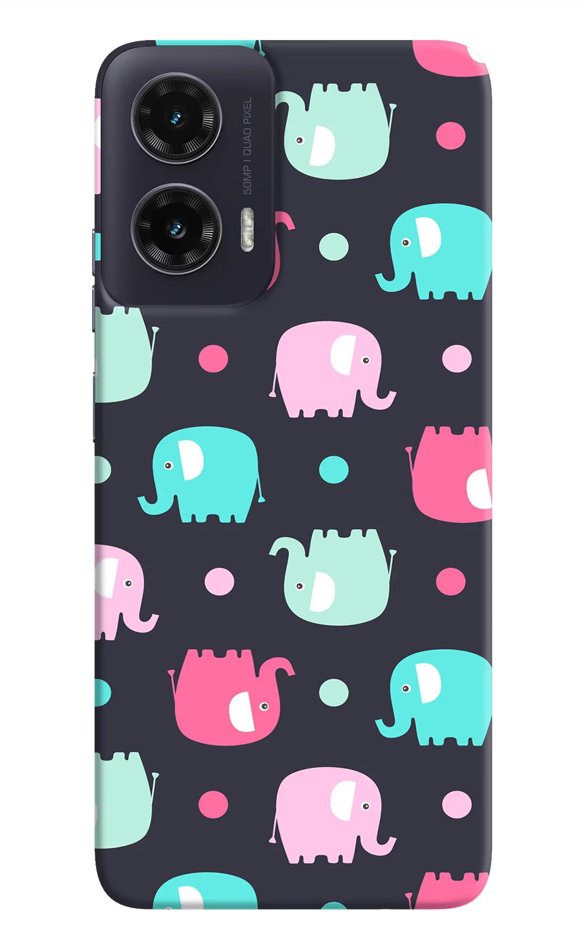 Elephants Moto G35 5G Back Cover - Elephants Moto G35 5G Hard Case Back Cover by Casekaro Elephants Moto G35 5G Hard Case Back Cover by Casekaro