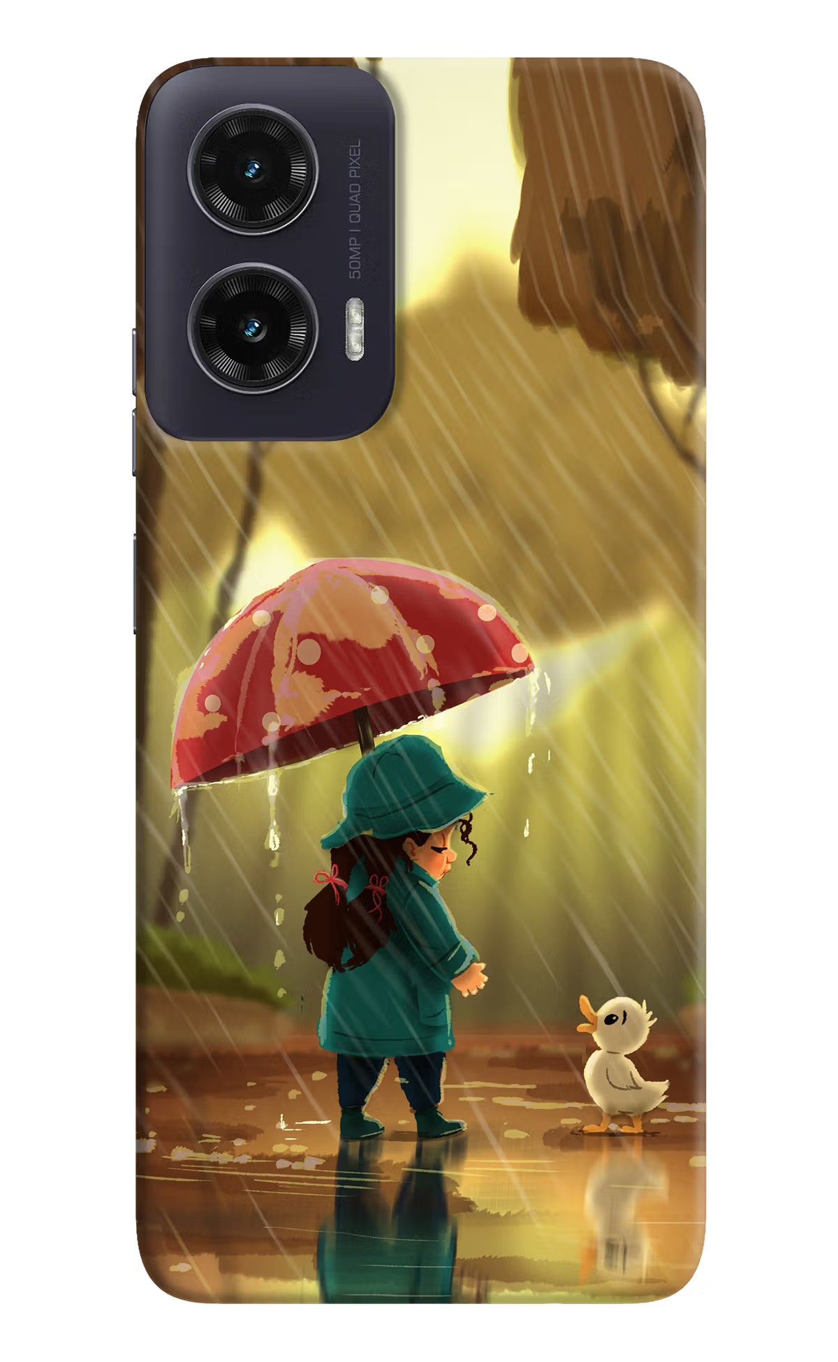 Rainy Day Moto G35 5G Back Cover - Rainy Day Moto G35 5G Hard Case Back Cover by Casekaro Rainy Day Moto G35 5G Hard Case Back Cover by Casekaro