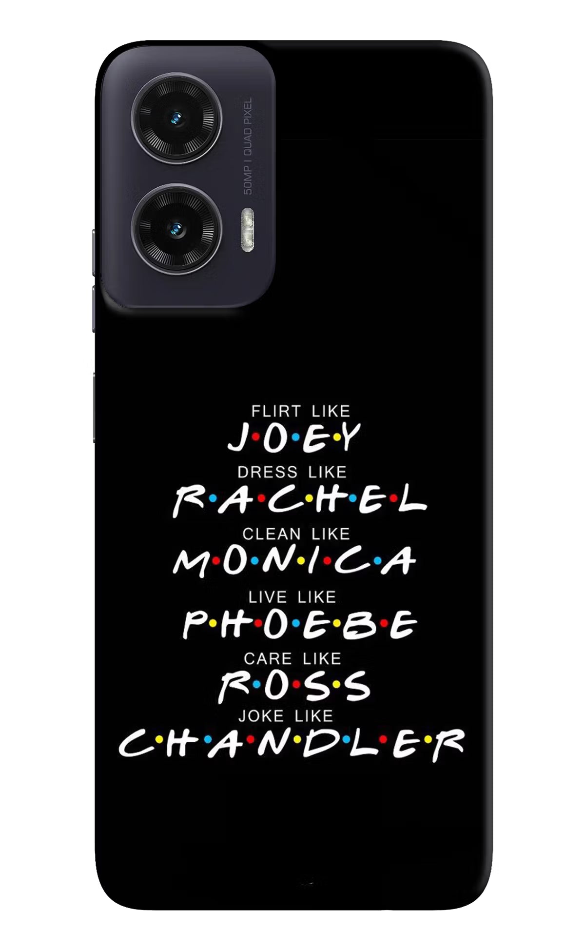 FRIENDS Character Moto G35 5G Back Cover - FRIENDS Character Moto G35 5G Hard Case Back Cover by Casekaro FRIENDS Character Moto G35 5G Hard Case Back Cover by Casekaro