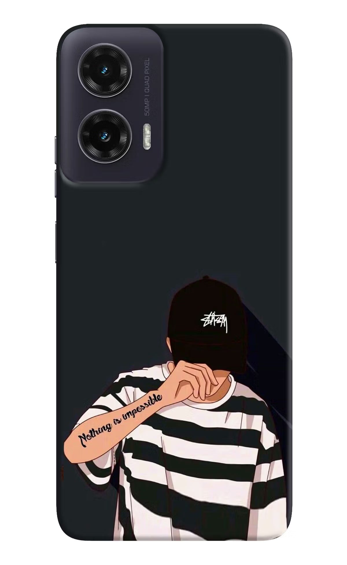 Aesthetic Boy Moto G35 5G Back Cover - Aesthetic Boy Moto G35 5G Hard Case Back Cover by Casekaro Aesthetic Boy Moto G35 5G Hard Case Back Cover by Casekaro