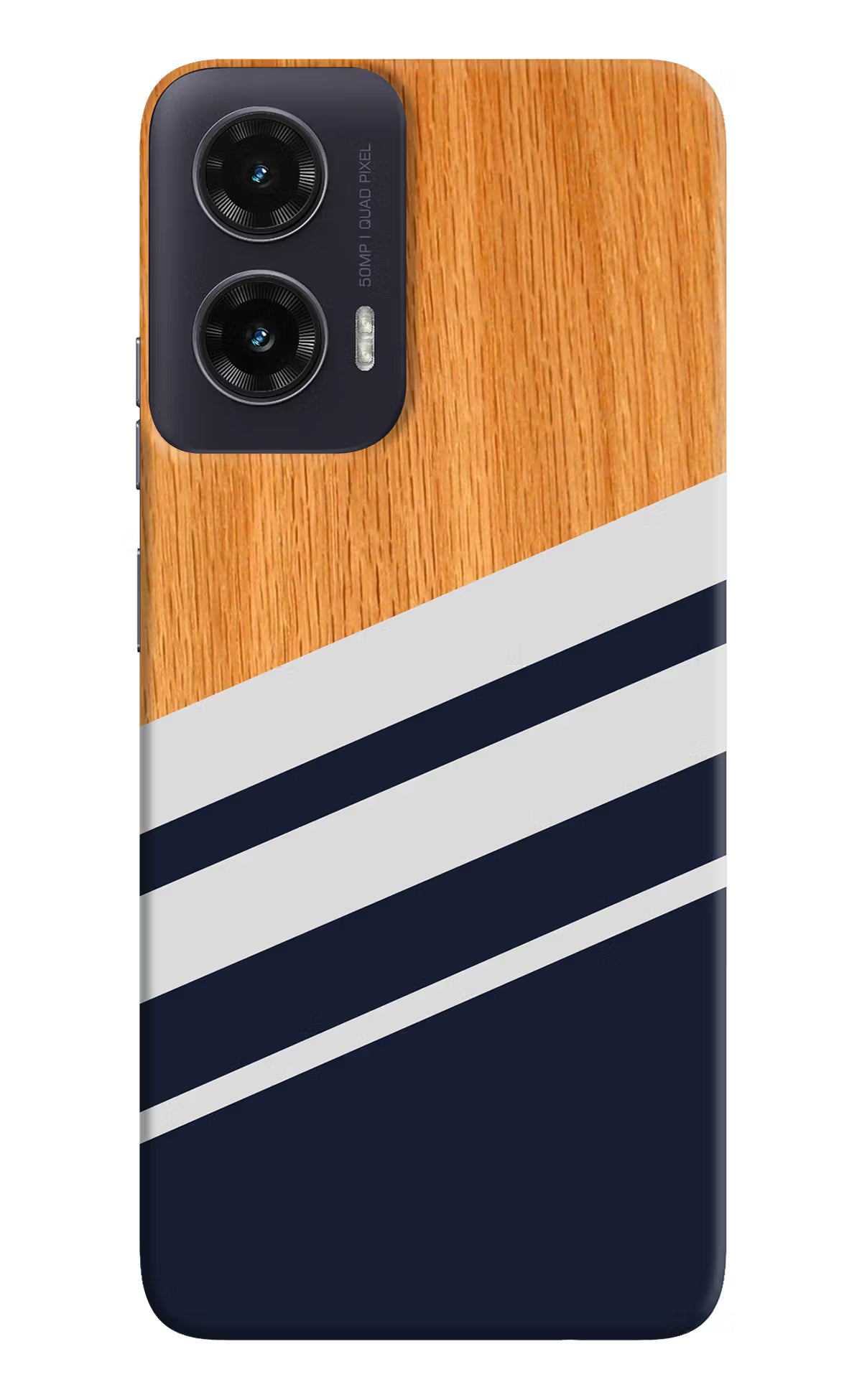 Blue and white wooden Moto G35 5G Back Cover - Blue and white wooden Moto G35 5G Hard Case Back Cover by Casekaro Blue and white wooden Moto G35 5G Hard Case Back Cover by Casekaro