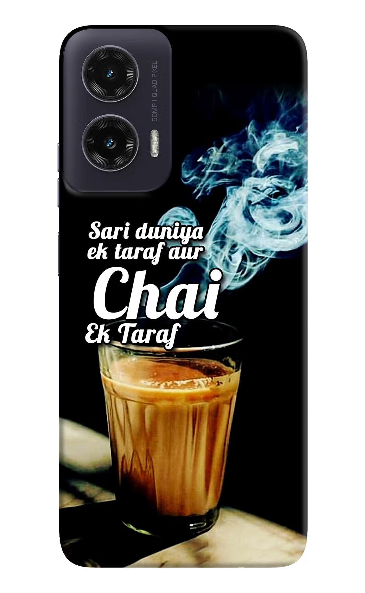 Chai Ek Taraf Quote Moto G35 5G Back Cover - Chai Ek Taraf Quote Moto G35 5G Hard Case Back Cover by Casekaro Chai Ek Taraf Quote Moto G35 5G Hard Case Back Cover by Casekaro