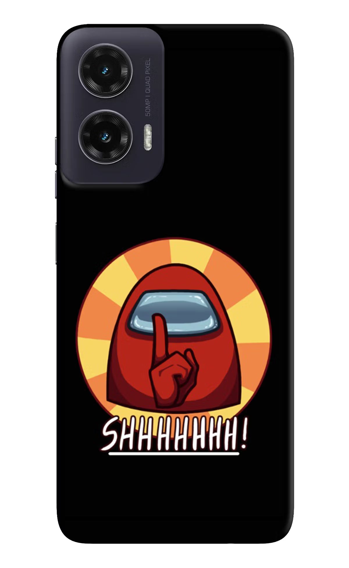 Among Us Shhh! Moto G35 5G Back Cover - Among Us Shhh! Moto G35 5G Hard Case Back Cover by Casekaro Among Us Shhh! Moto G35 5G Hard Case Back Cover by Casekaro