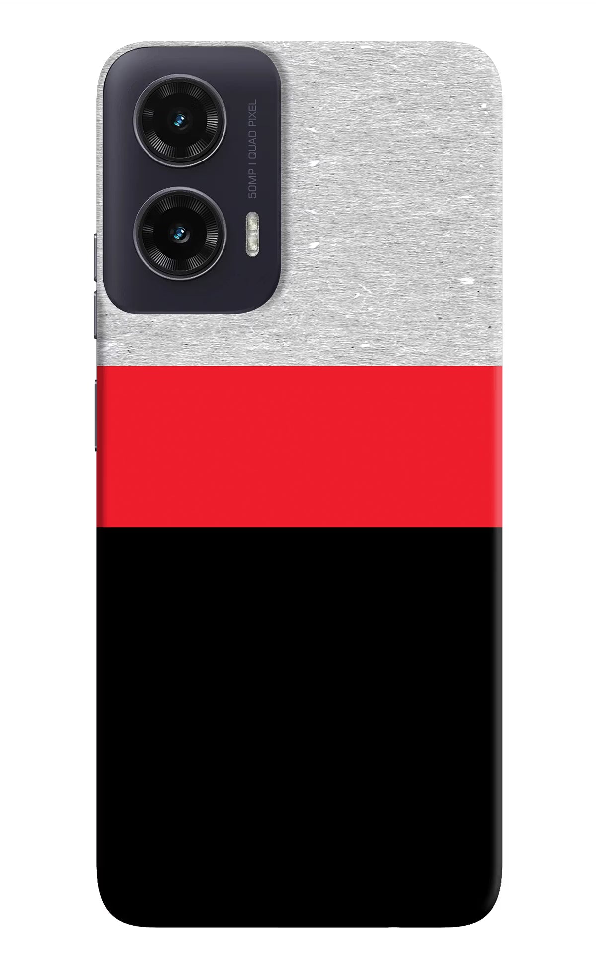 Tri Color Pattern Moto G35 5G Back Cover - Tri Color Pattern Moto G35 5G Hard Case Back Cover by Casekaro Tri Color Pattern Moto G35 5G Hard Case Back Cover by Casekaro