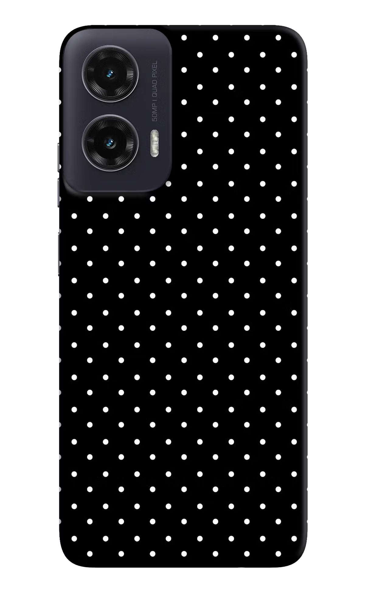 White Dots Moto G35 5G Back Cover - White Dots Moto G35 5G Hard Case Back Cover by Casekaro White Dots Moto G35 5G Hard Case Back Cover by Casekaro