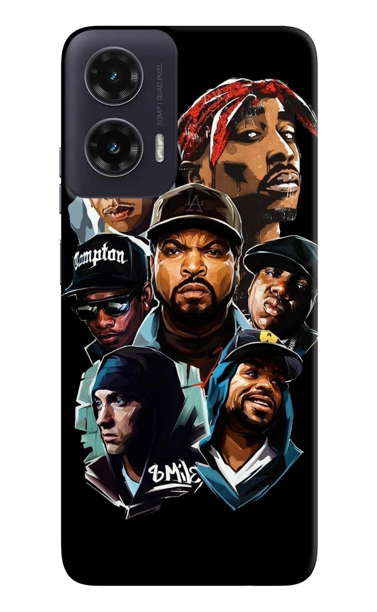 Rappers Moto G35 5G Back Cover - Rappers Moto G35 5G Hard Case Back Cover by Casekaro Rappers Moto G35 5G Hard Case Back Cover by Casekaro
