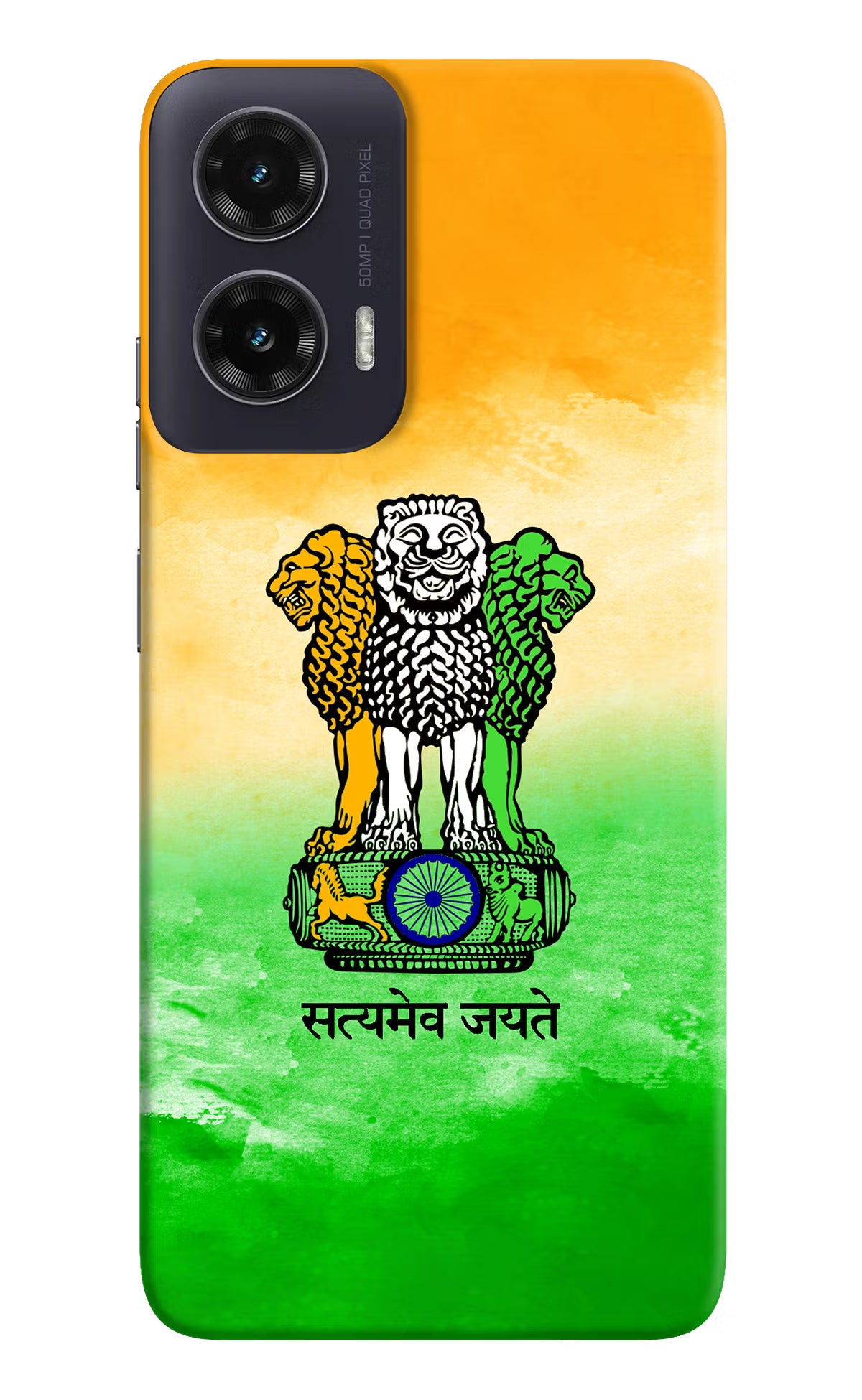 Satyamev Jayate Flag Moto G35 5G Back Cover - Satyamev Jayate Flag Moto G35 5G Hard Case Back Cover by Casekaro Satyamev Jayate Flag Moto G35 5G Hard Case Back Cover by Casekaro