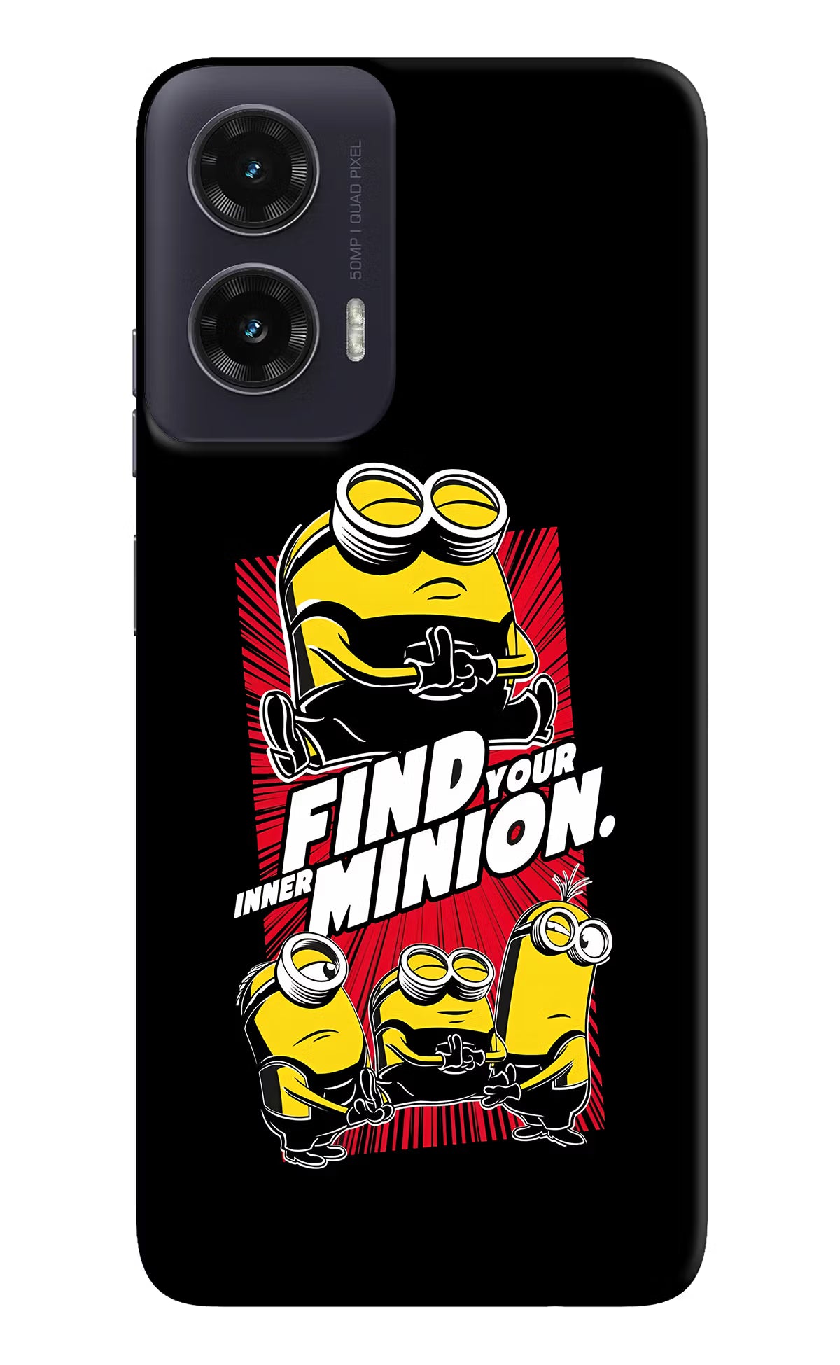 Find your inner Minion Moto G35 5G Back Cover - Find your inner Minion Moto G35 5G Hard Case Back Cover by Casekaro Find your inner Minion Moto G35 5G Hard Case Back Cover by Casekaro