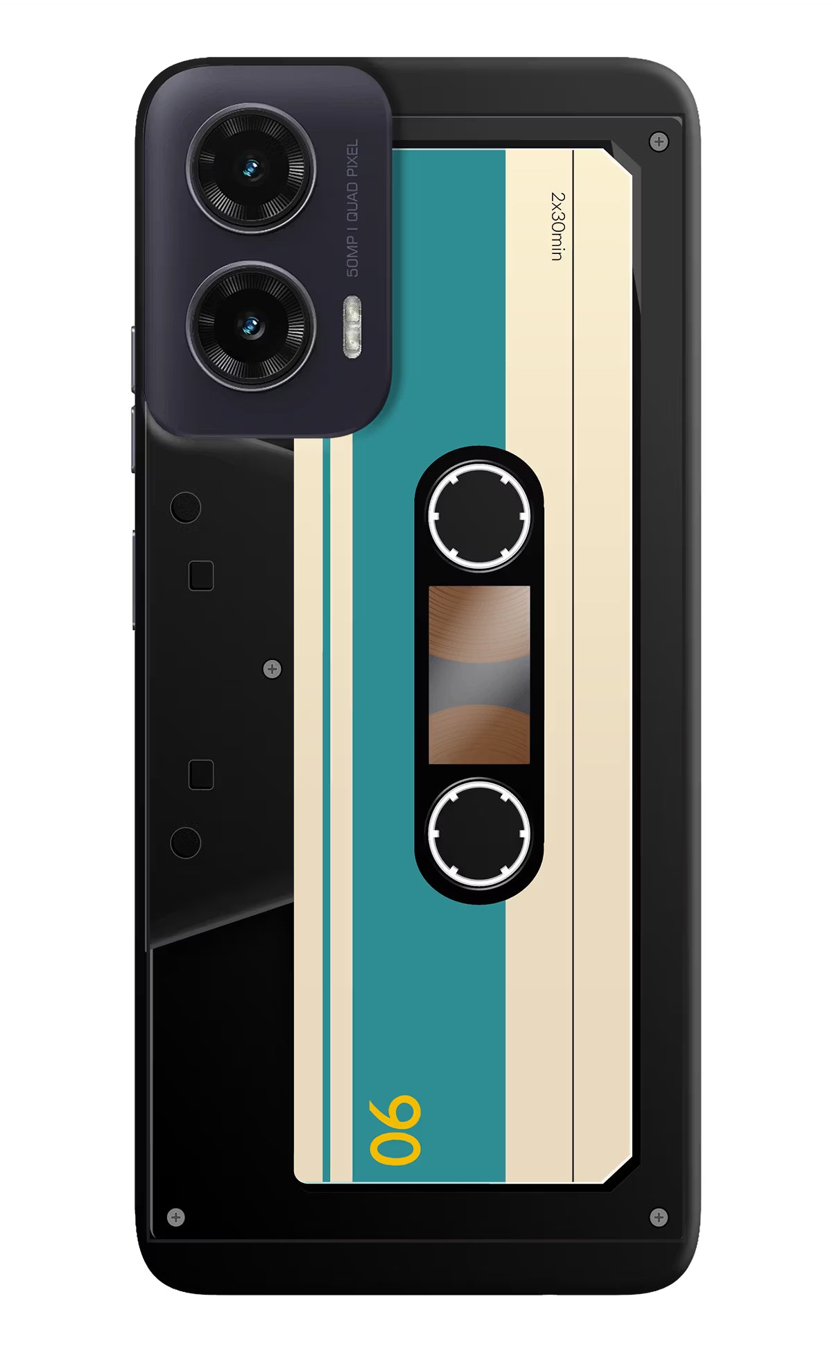 Cassette Moto G35 5G Back Cover - Cassette Moto G35 5G Hard Case Back Cover by Casekaro Cassette Moto G35 5G Hard Case Back Cover by Casekaro