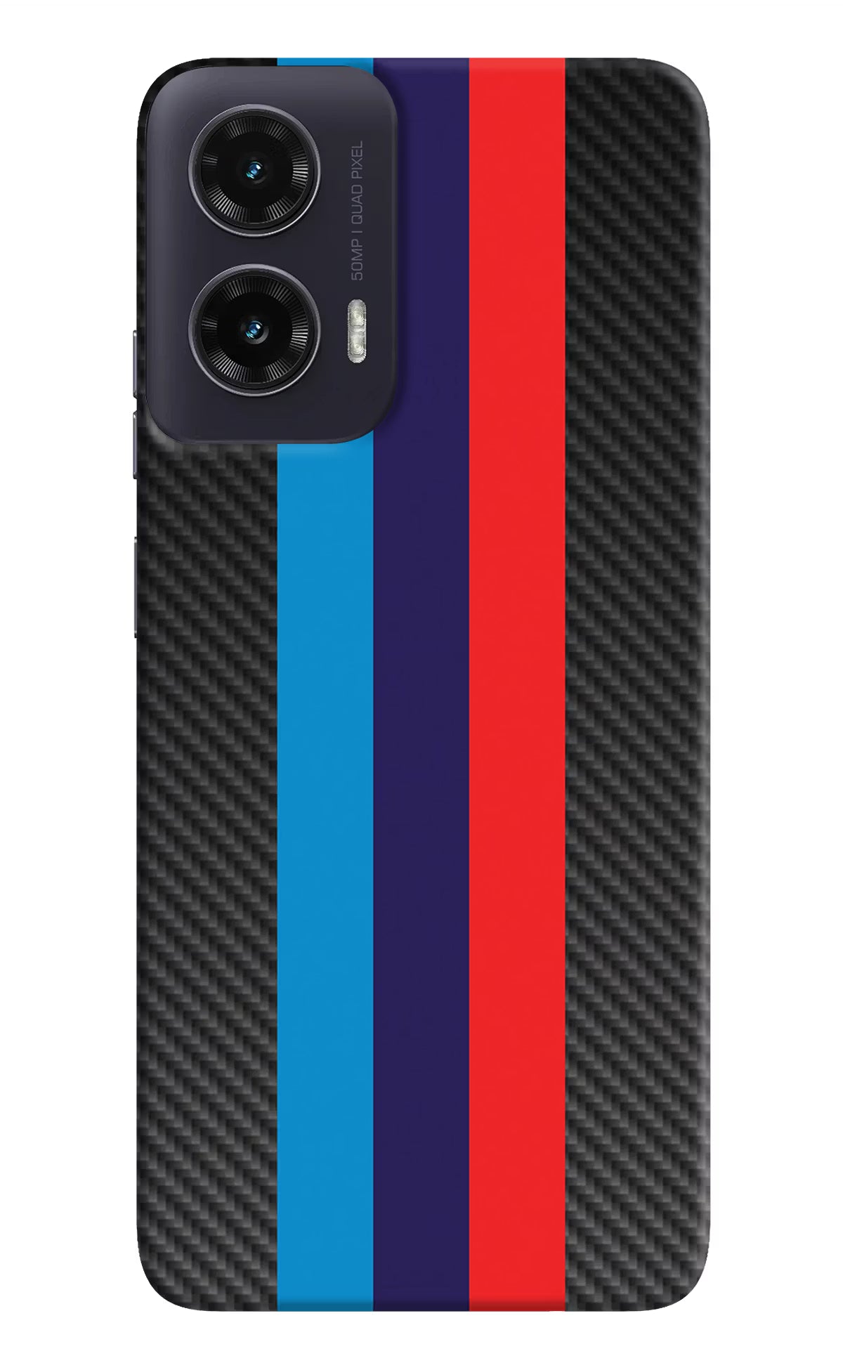 BMW Stripes Pattern Moto G35 5G Back Cover - BMW Stripes Pattern Moto G35 5G Hard Case Back Cover by Casekaro BMW Stripes Pattern Moto G35 5G Hard Case Back Cover by Casekaro