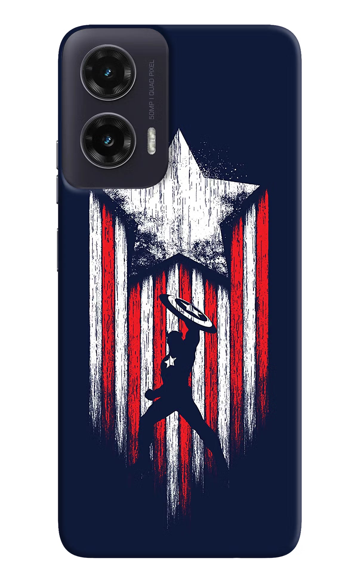 Captain America Marvel Art Moto G35 5G Back Cover - Captain America Marvel Art Moto G35 5G Hard Case Back Cover by Casekaro Captain America Marvel Art Moto G35 5G Hard Case Back Cover by Casekaro