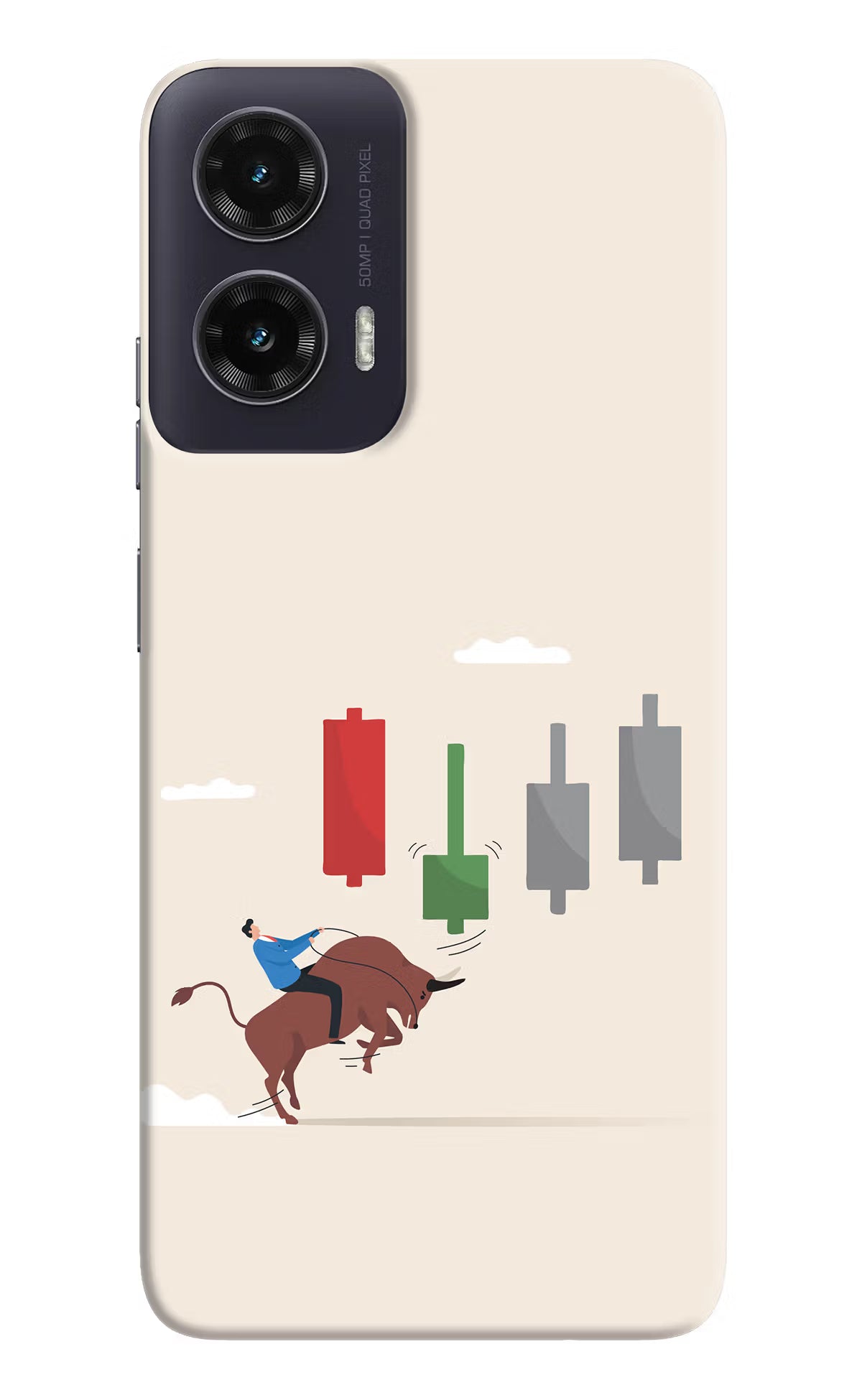 Bull Trading Momentum Moto G35 5G Back Cover - Bull Trading Momentum Moto G35 5G Hard Case Back Cover by Casekaro Bull Trading Momentum Moto G35 5G Hard Case Back Cover by Casekaro