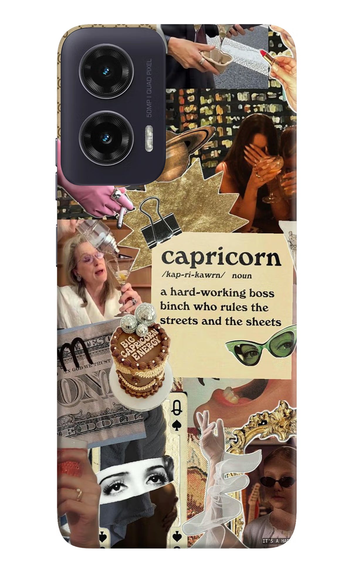 Capricorn Zodiac Moto G35 5G Back Cover - Capricorn Zodiac Moto G35 5G Hard Case Back Cover by Casekaro Capricorn Zodiac Moto G35 5G Hard Case Back Cover by Casekaro