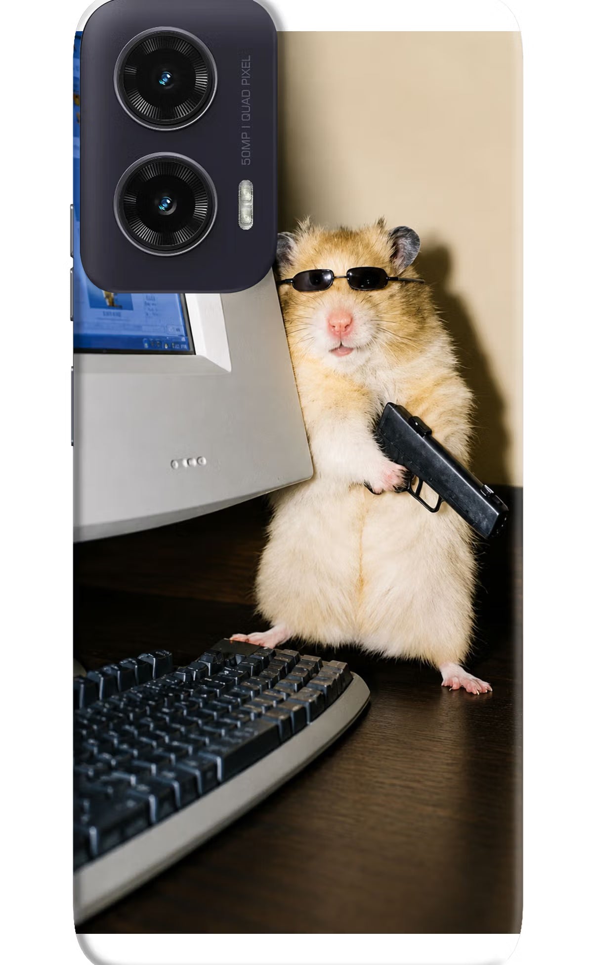 Hacker Hamster Moto G35 5G Back Cover - Hacker Hamster Moto G35 5G Back Cover Hacker Hamster Moto G35 5G Back Cover