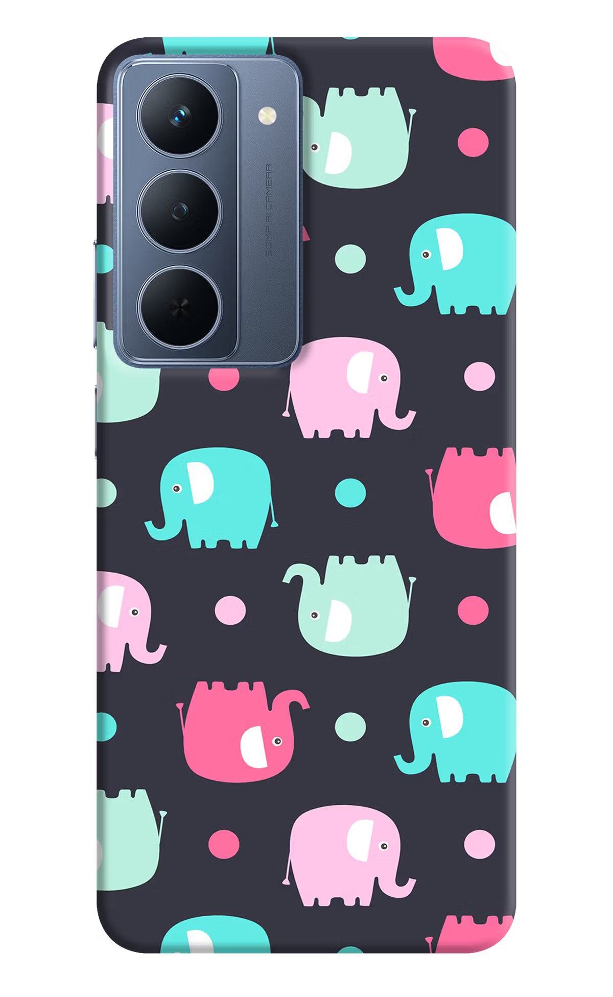 Elephants Realme P3x 5G Back Cover - Elephants Realme P3x 5G Back Cover Elephants Realme P3x 5G Back Cover