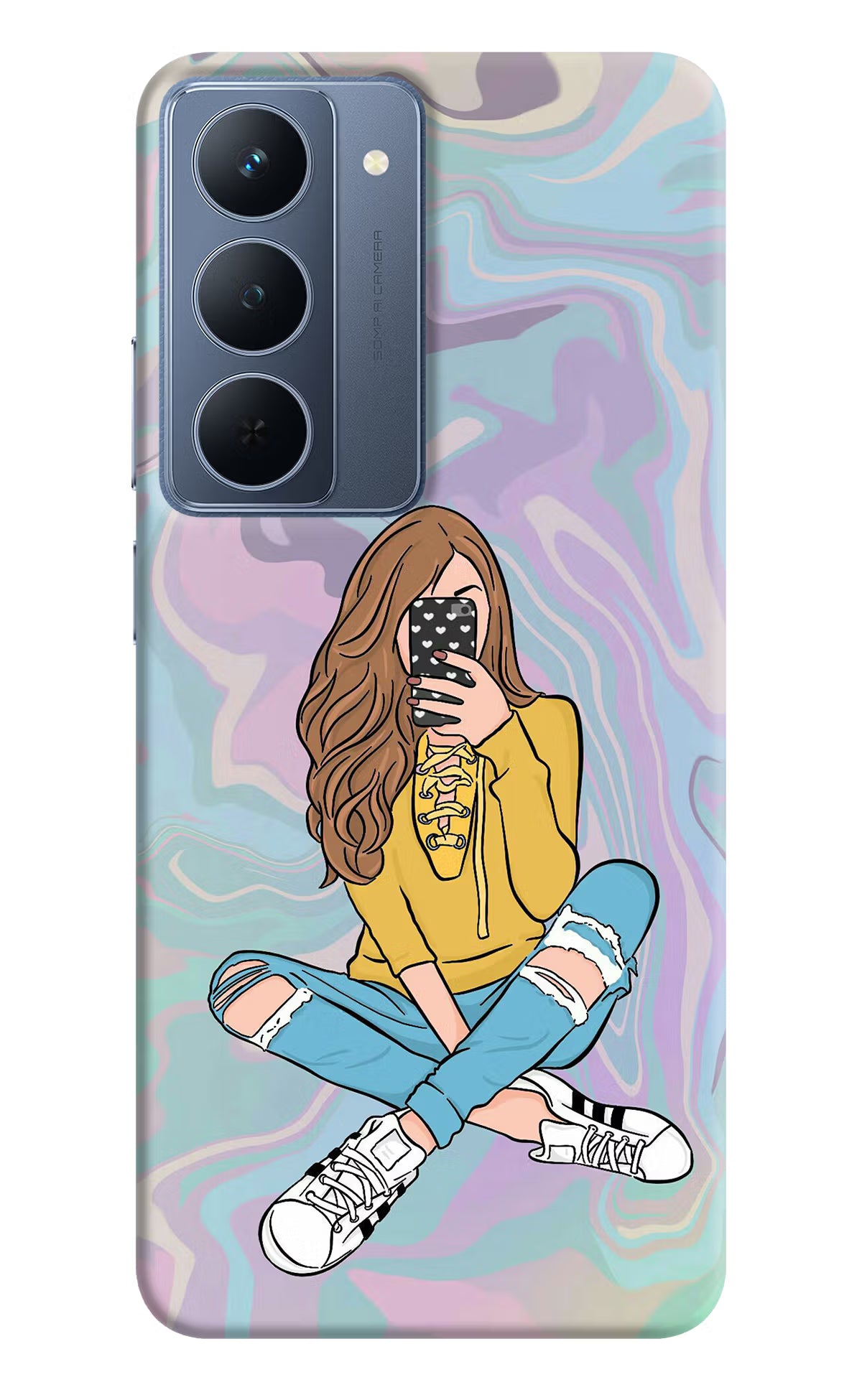 Selfie Girl Realme P3x 5G Back Cover - Selfie Girl Realme P3x 5G Back Cover Selfie Girl Realme P3x 5G Back Cover