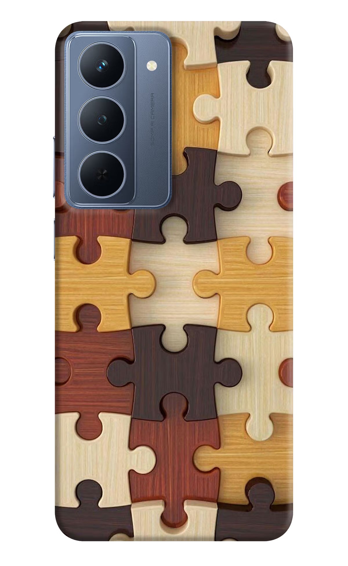 Wooden Puzzle Realme P3x 5G Back Cover - Wooden Puzzle Realme P3x 5G Back Cover Wooden Puzzle Realme P3x 5G Back Cover