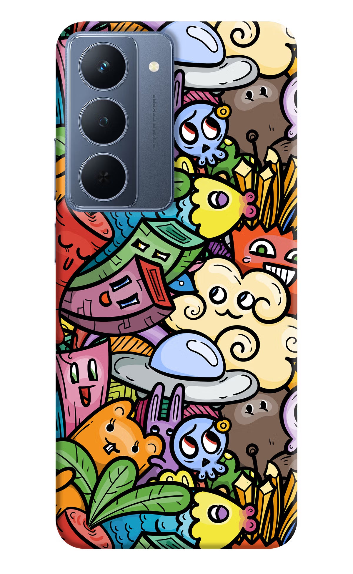 Veggie Doodle Realme P3x 5G Back Cover - Veggie Doodle Realme P3x 5G Back Cover Veggie Doodle Realme P3x 5G Back Cover