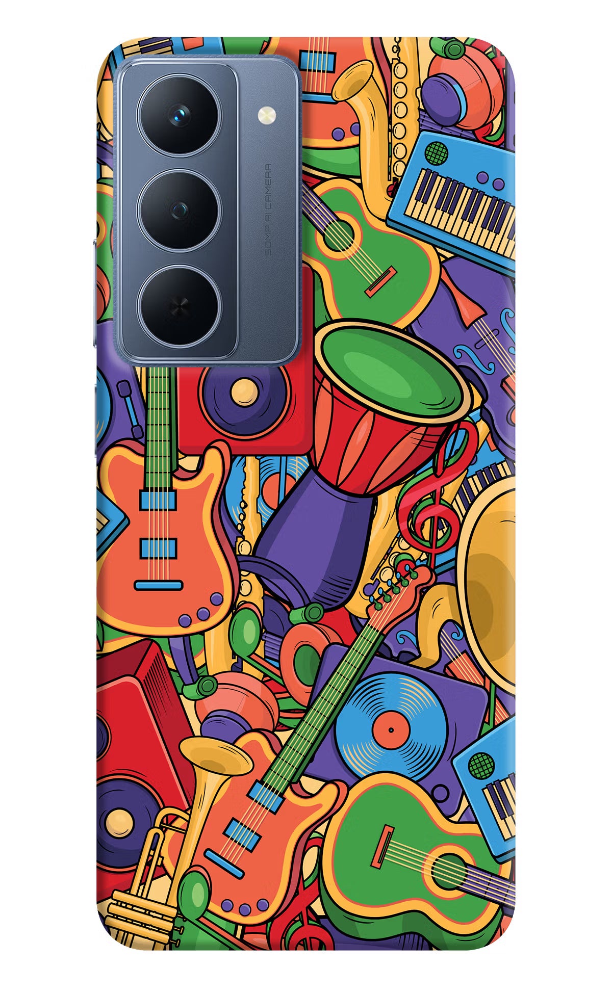Music Instrument Doodle Realme P3x 5G Back Cover - Music Instrument Doodle Realme P3x 5G Back Cover Music Instrument Doodle Realme P3x 5G Back Cover