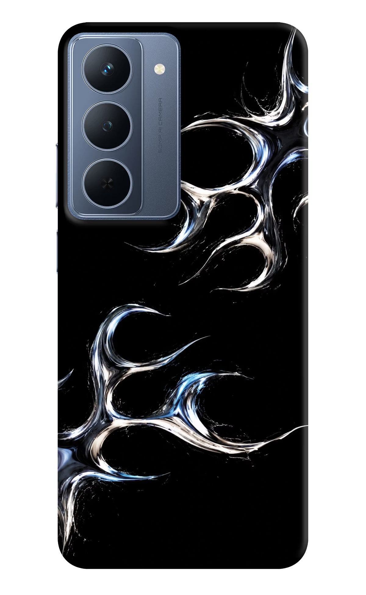 Chrome Tribal Realme P3x 5G Back Cover - Chrome Tribal Realme P3x 5G Hard Case Back Cover by Casekaro Chrome Tribal Realme P3x 5G Hard Case Back Cover by Casekaro
