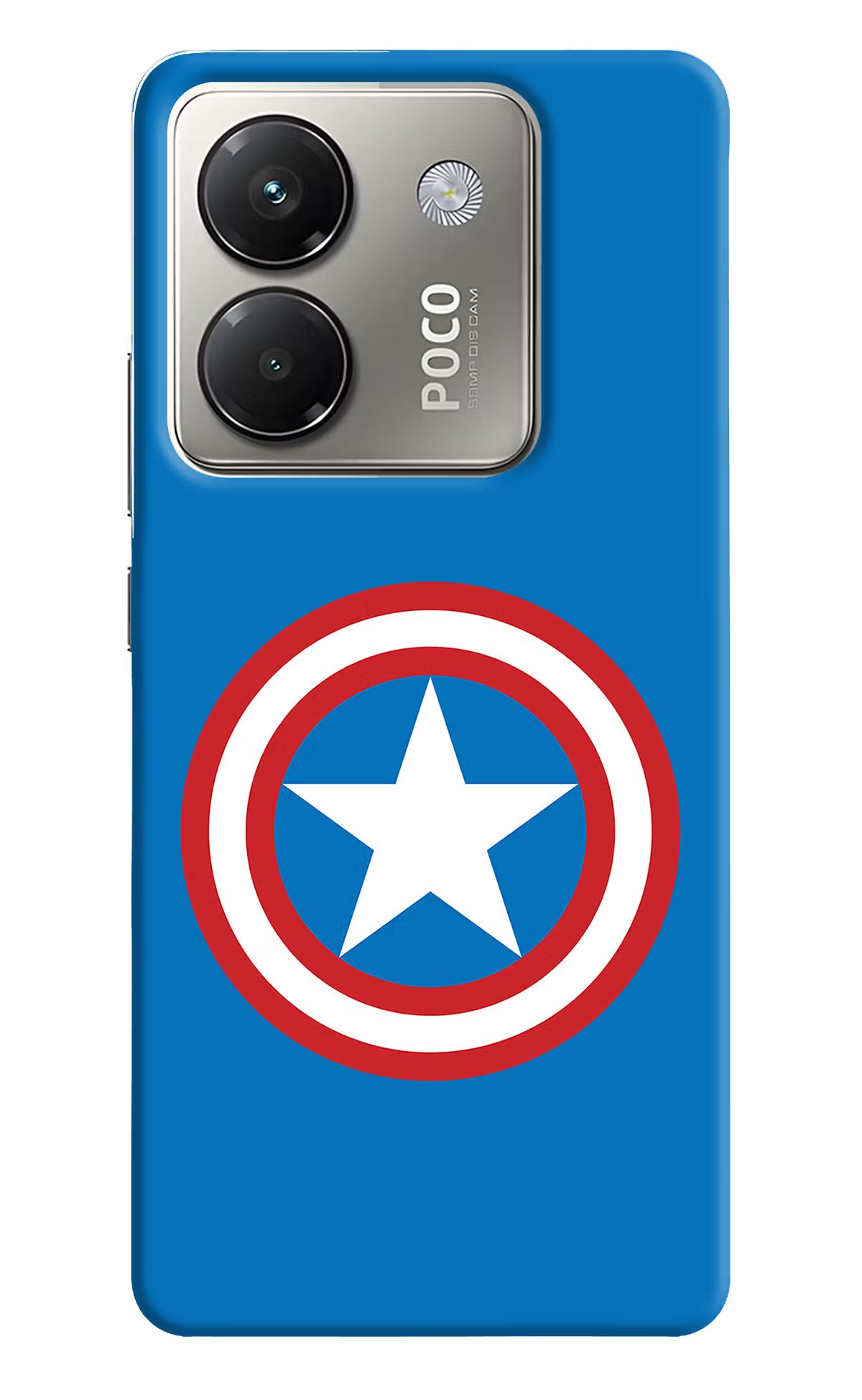 Captain America Logo Poco M7 Pro 5G Back Cover - Captain America Logo Poco M7 Pro 5G Back Cover Captain America Logo Poco M7 Pro 5G Back Cover