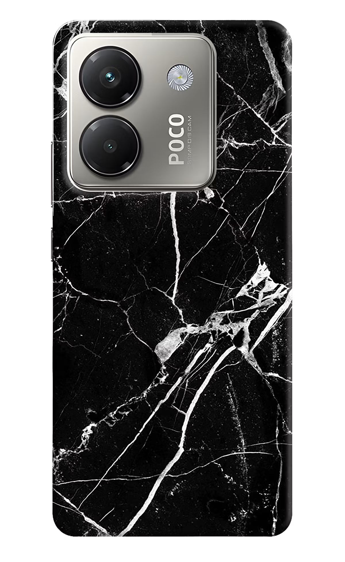 Black Marble Pattern Poco M7 Pro 5G Back Cover - Black Marble Pattern Poco M7 Pro 5G Back Cover Black Marble Pattern Poco M7 Pro 5G Back Cover